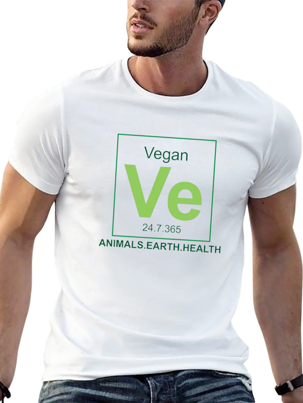 Vegan Periodic Table Black T-Shirt