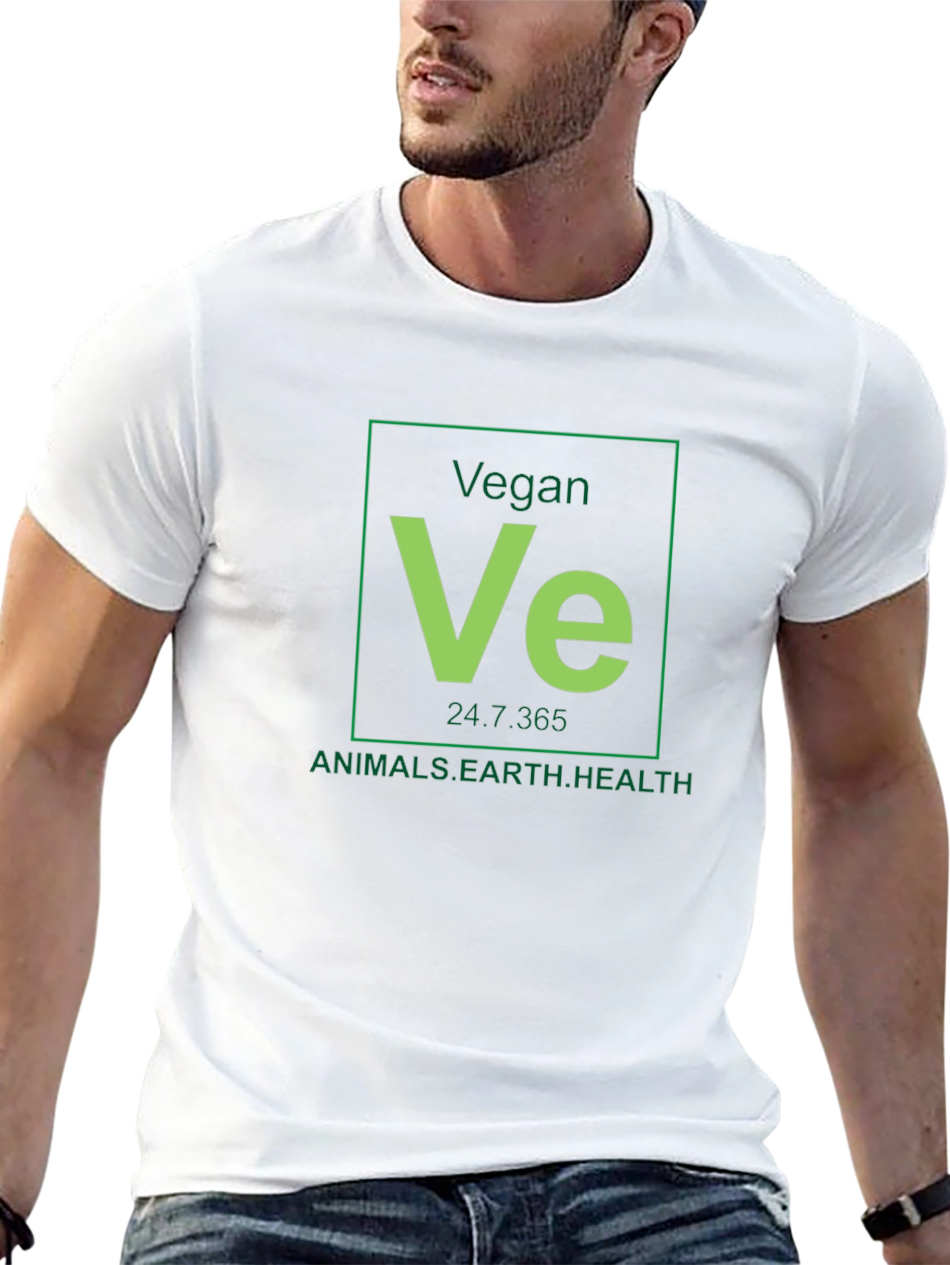 Vegan Periodic Table Black T-Shirt