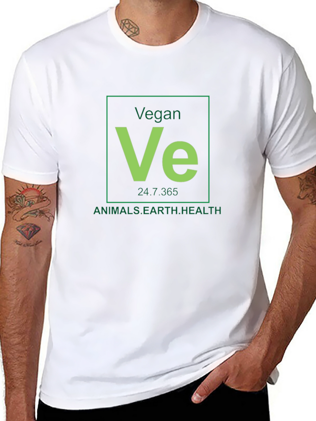 Vegan Periodic Table Black T-Shirt