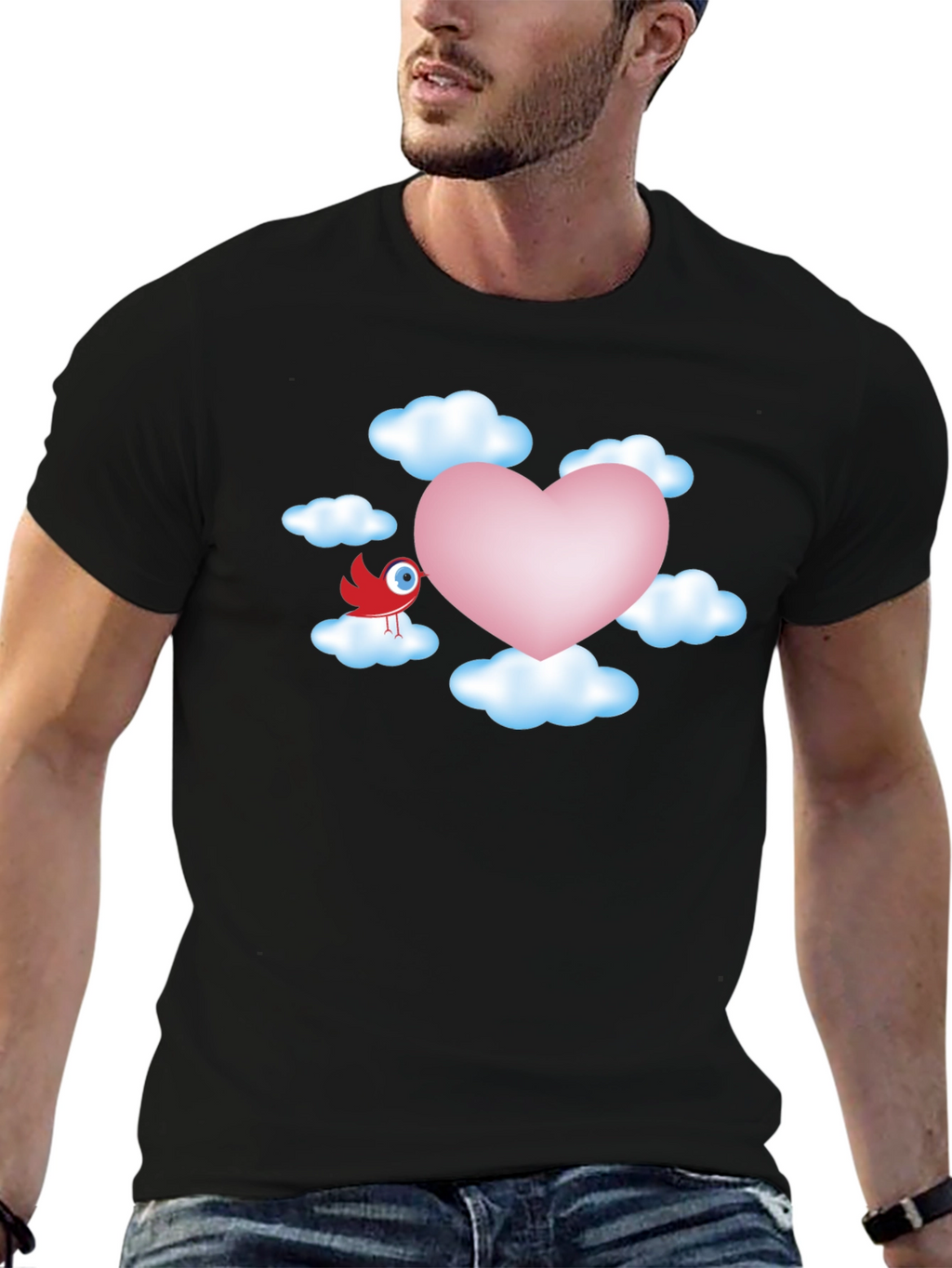 Heart in the Clouds Graphic T-Shirt