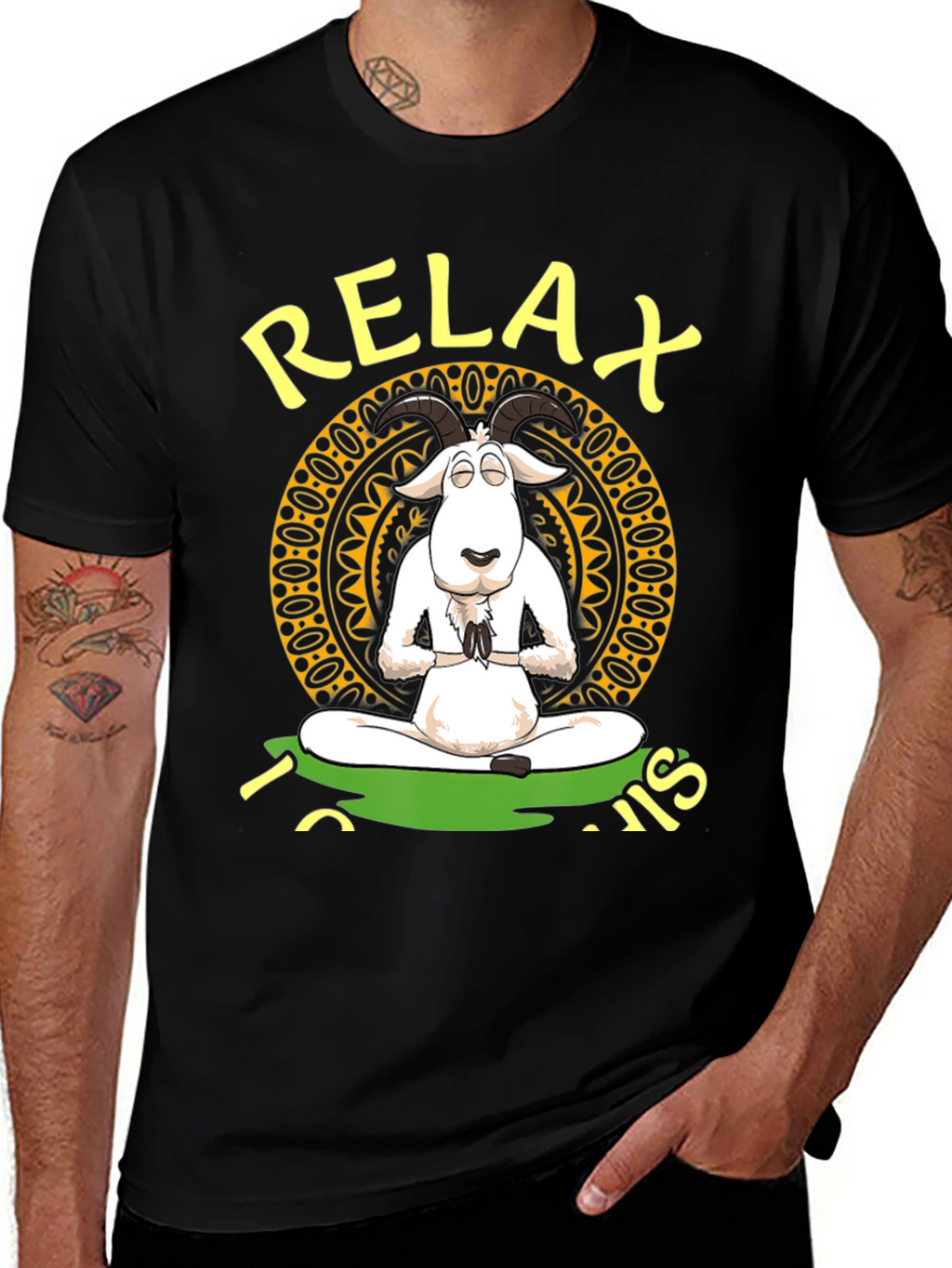 Relax Goat in Lotus Position T-Shirt