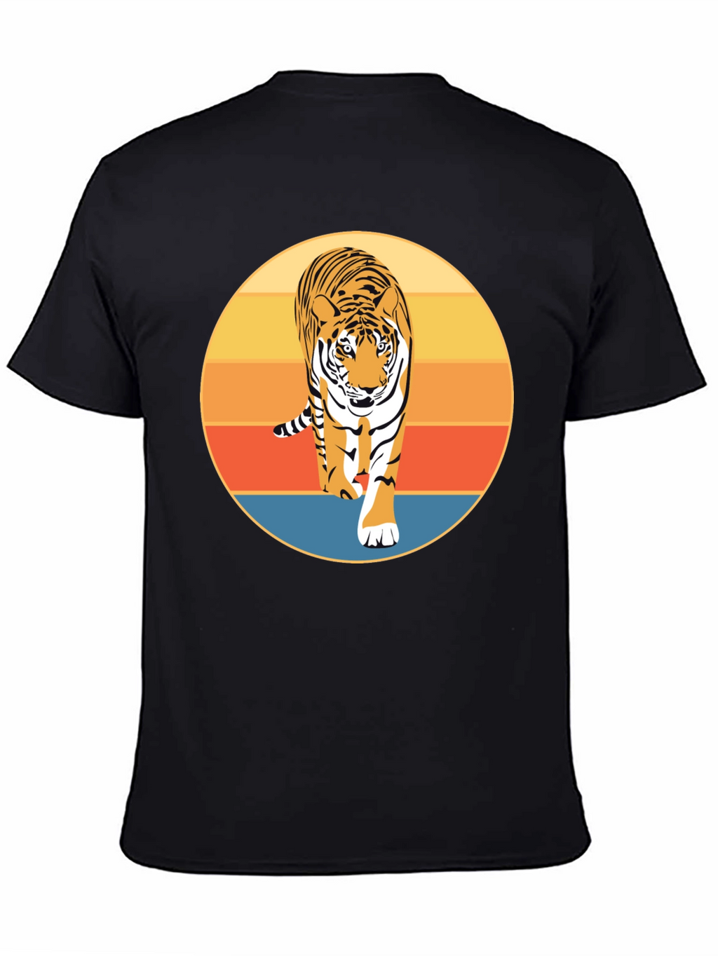 Retro Tiger Graphic T-Shirt - Cool Animal Design