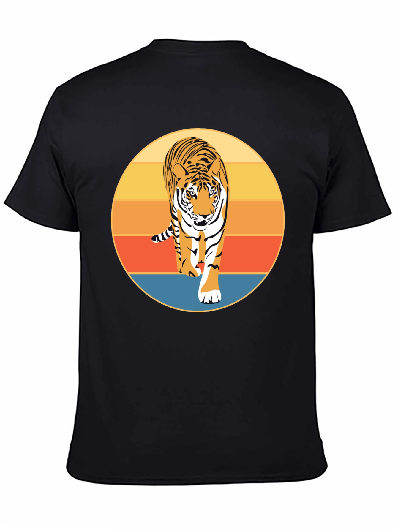Retro Tiger Graphic T-Shirt - Cool Animal Design