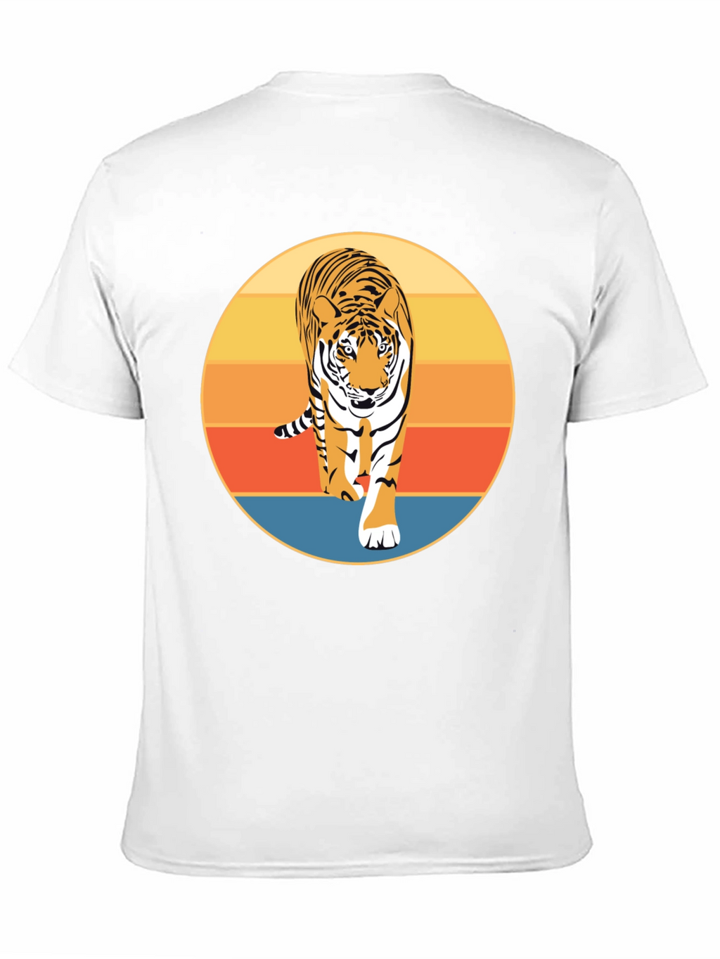 Retro Tiger Graphic T-Shirt - Cool Animal Design