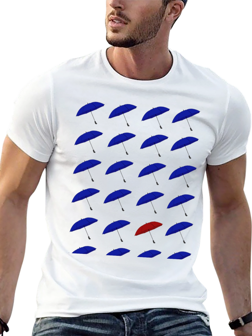 Umbrella Pattern T-Shirt - Be Unique