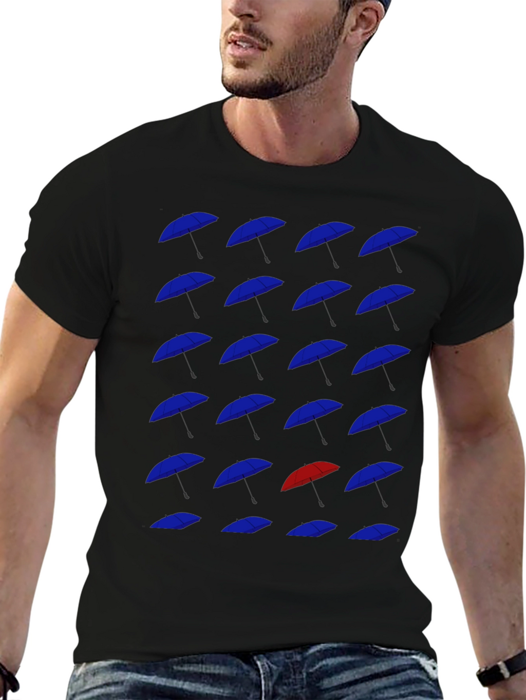 Umbrella Pattern T-Shirt - Be Unique