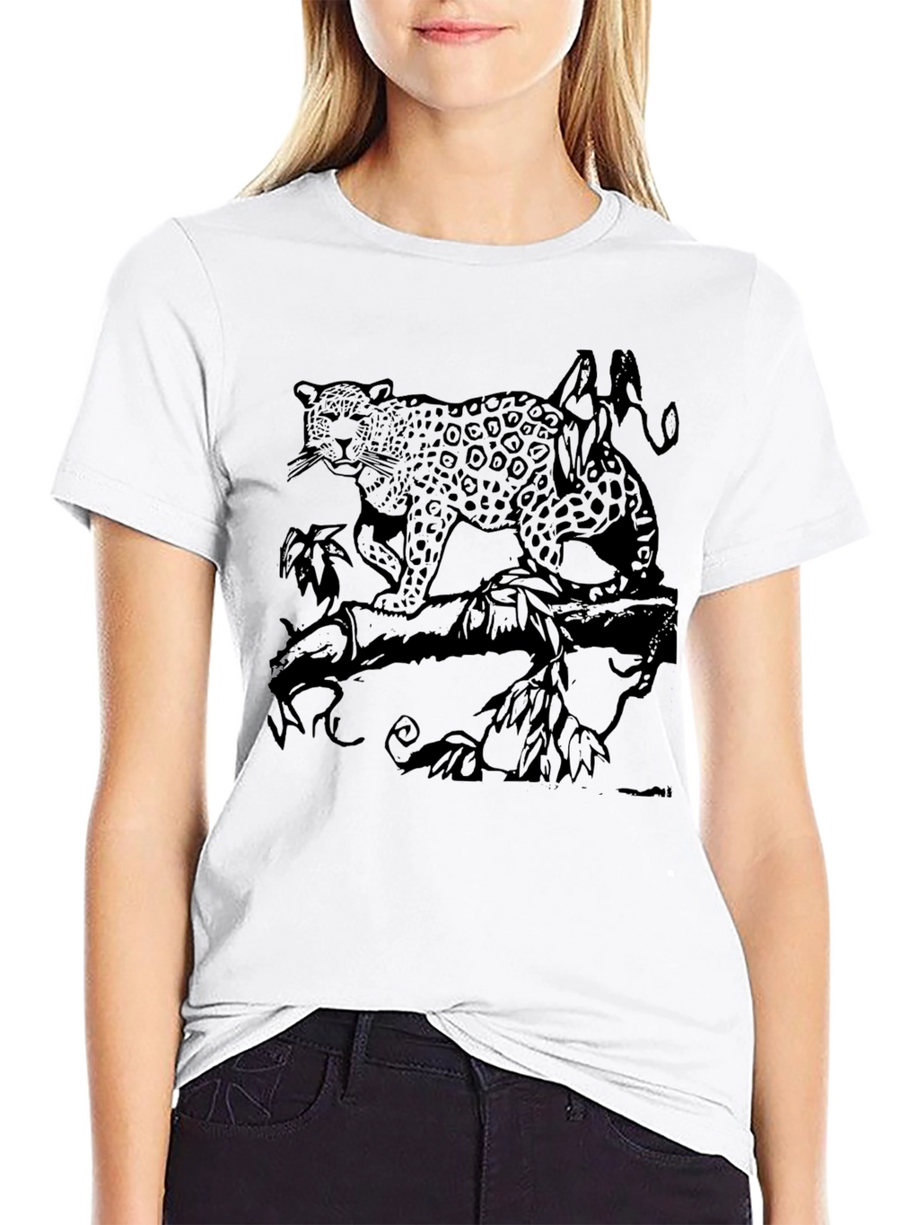 Leopard Graphic T-Shirt - Black