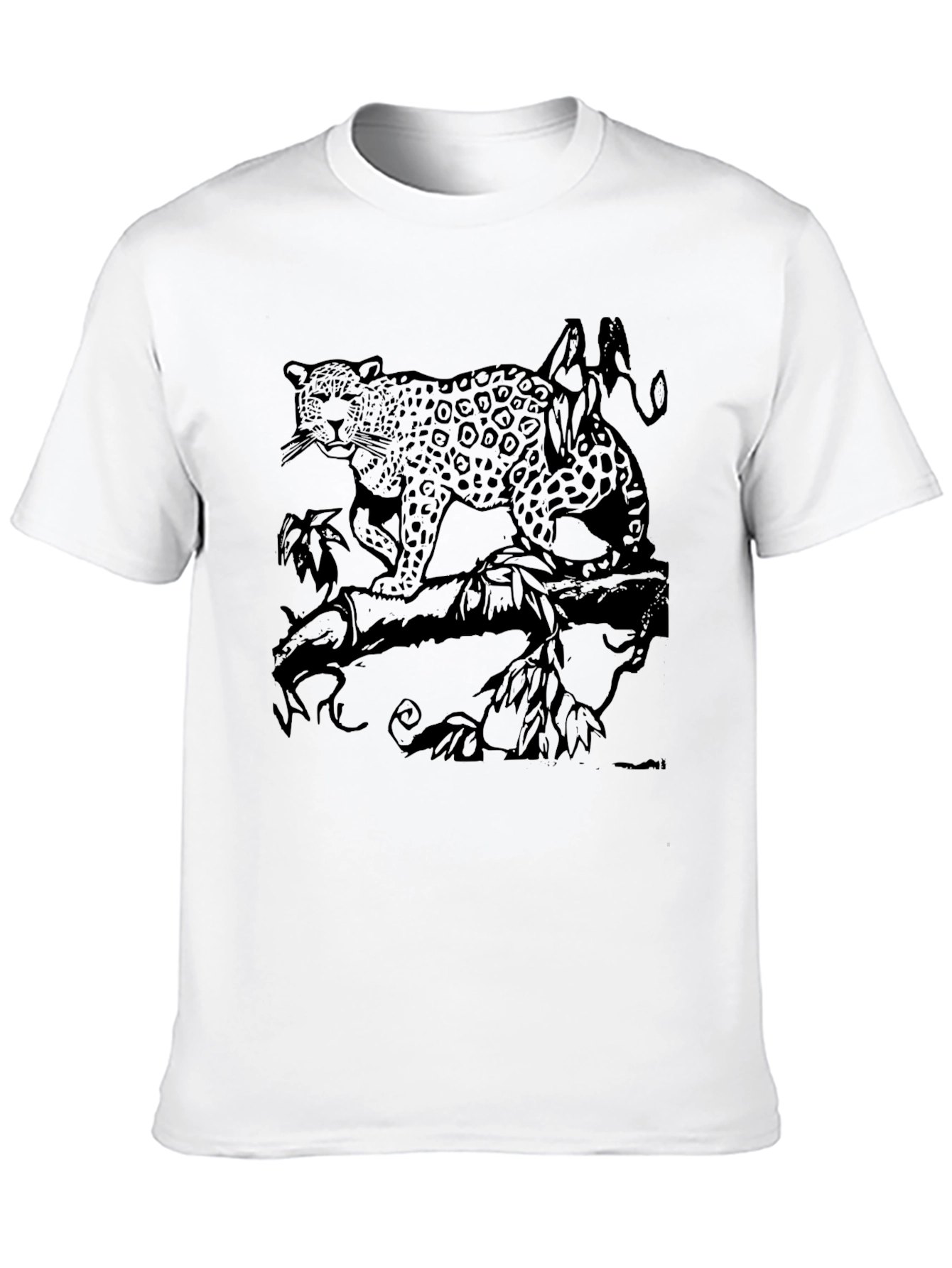 Leopard Graphic T-Shirt - Black