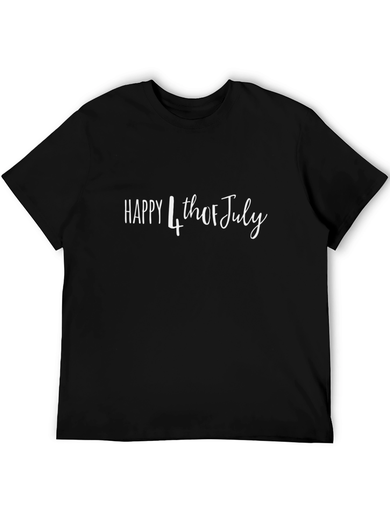 Happy 4th of July Black Graphic Tee