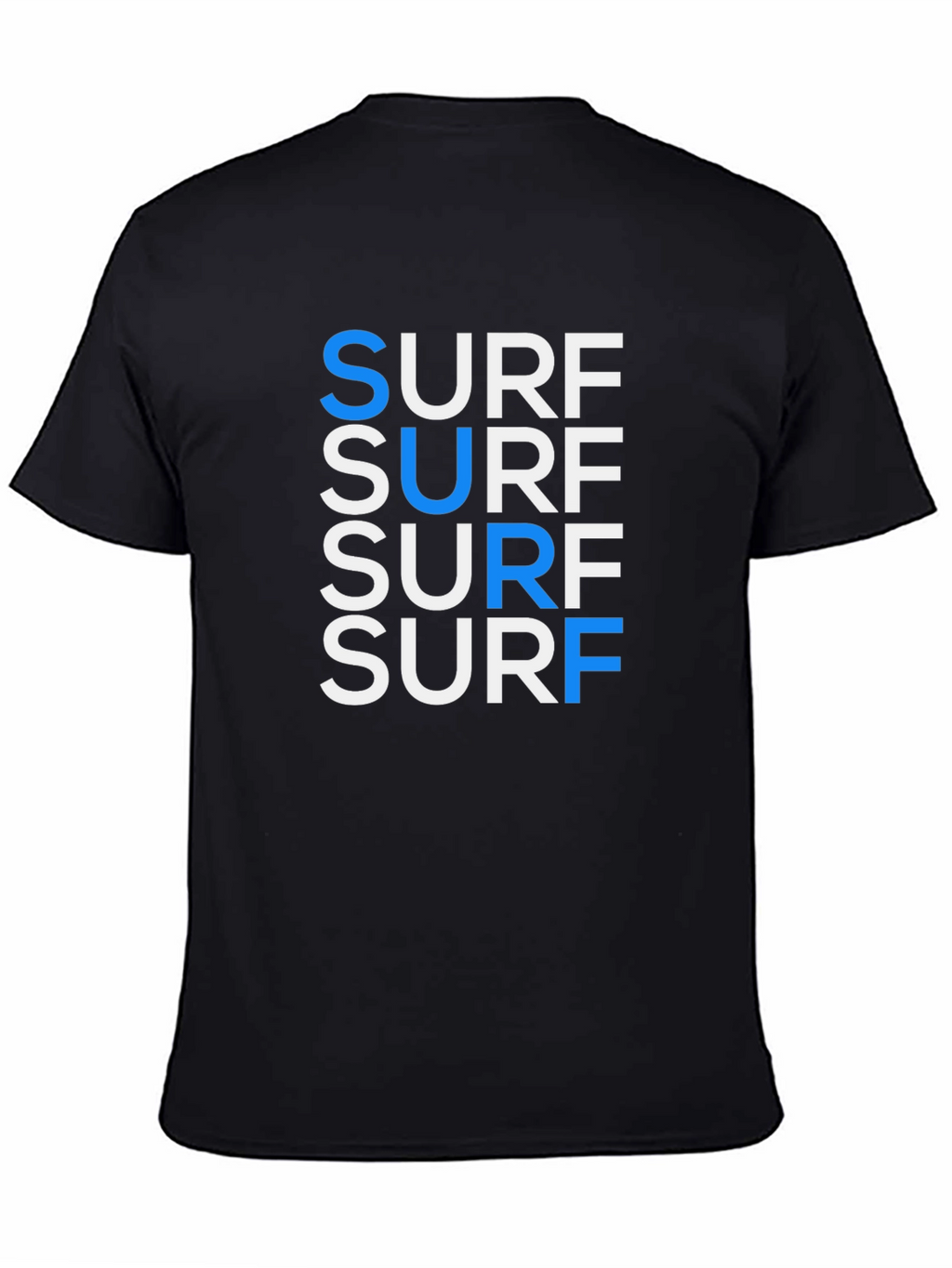 Cool Surf Graphic Tee - Black Cotton T-Shirt