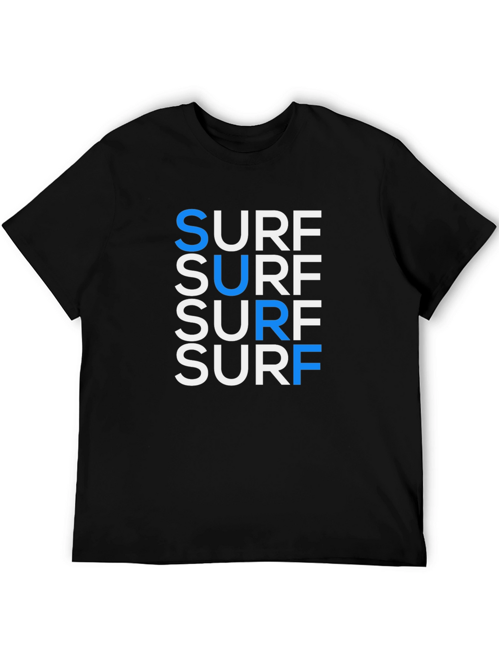 Cool Surf Graphic Tee - Black Cotton T-Shirt