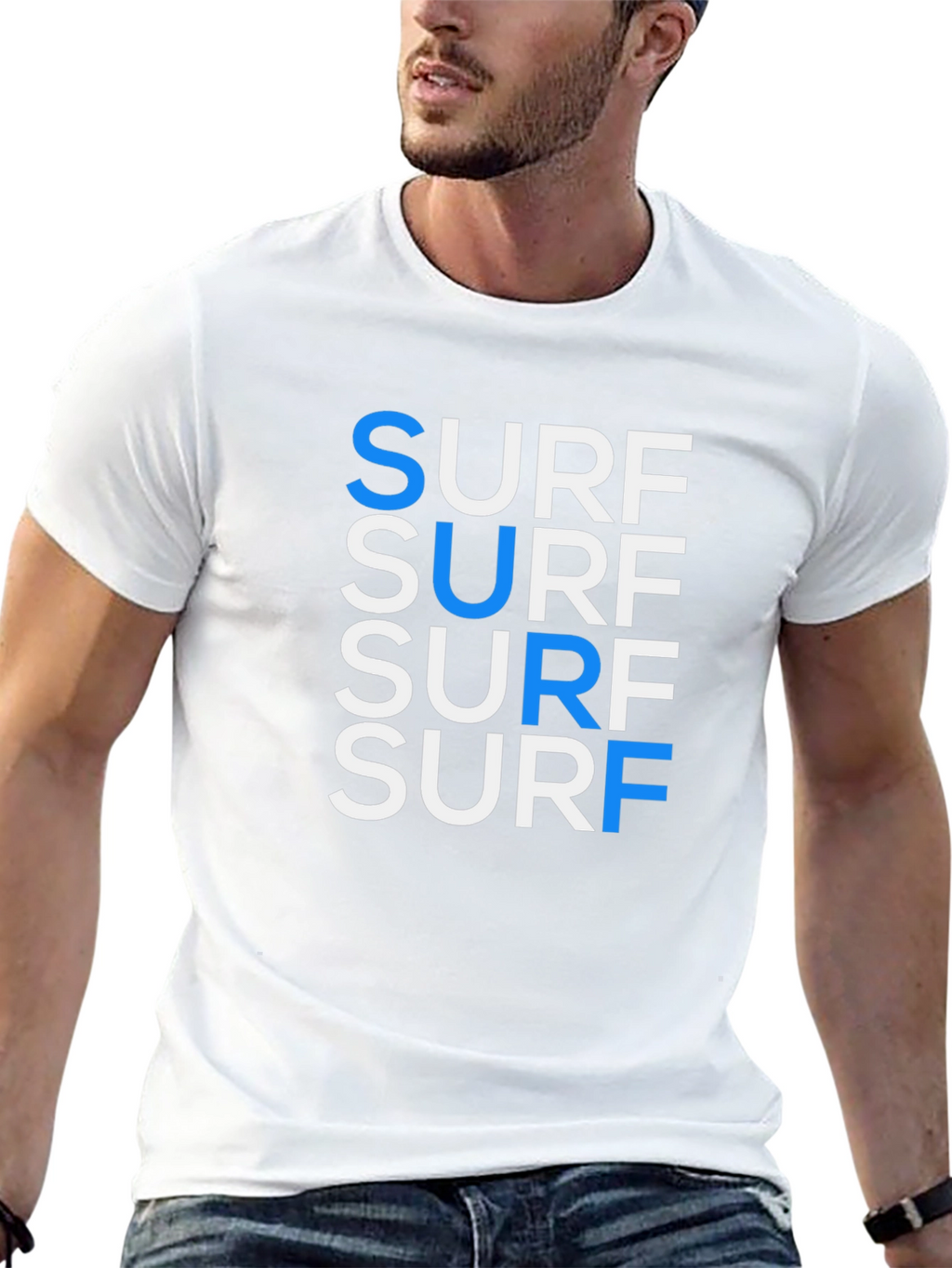 Cool Surf Graphic Tee - Black Cotton T-Shirt