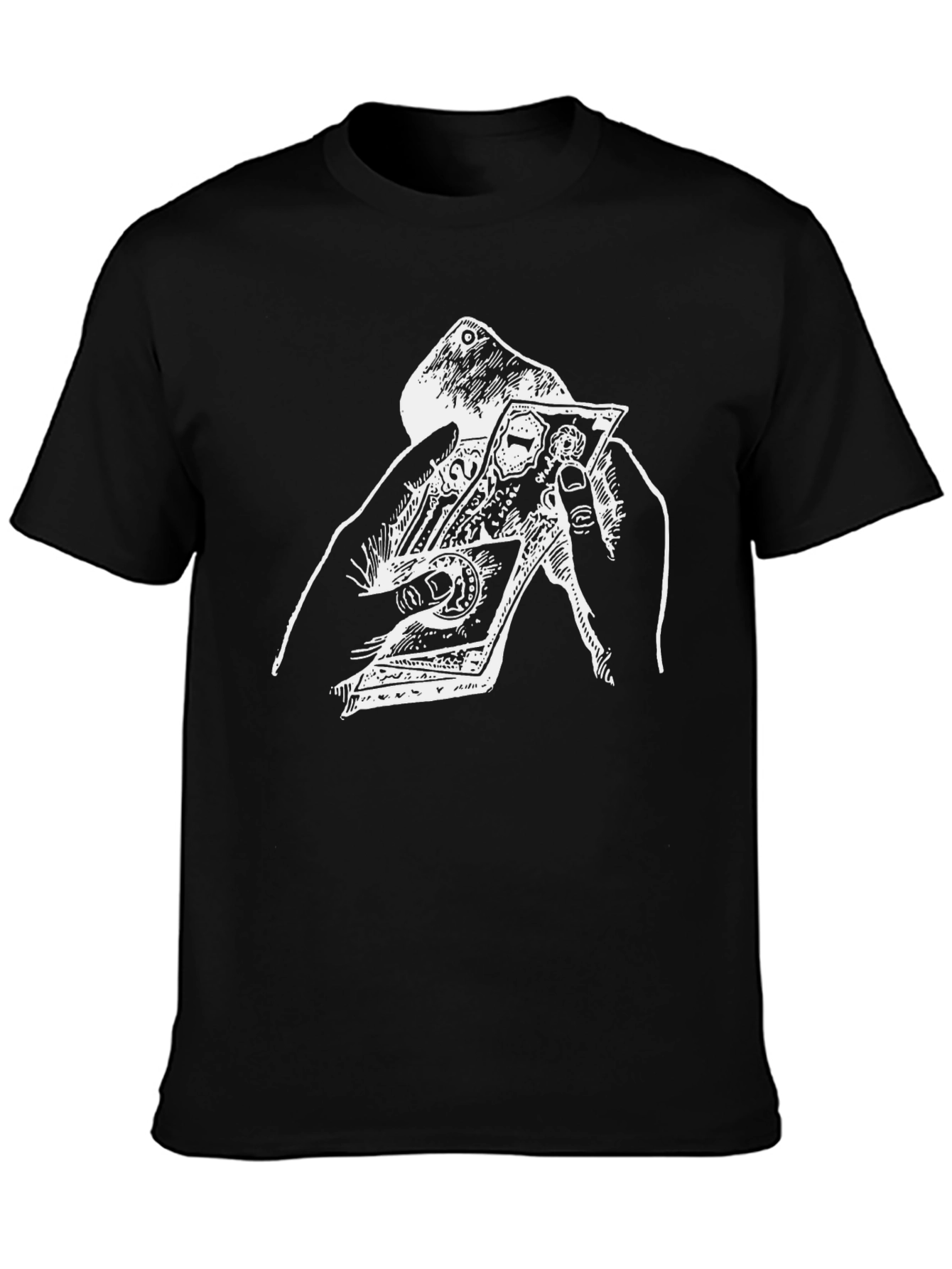 Black T-Shirt with Graphic Print