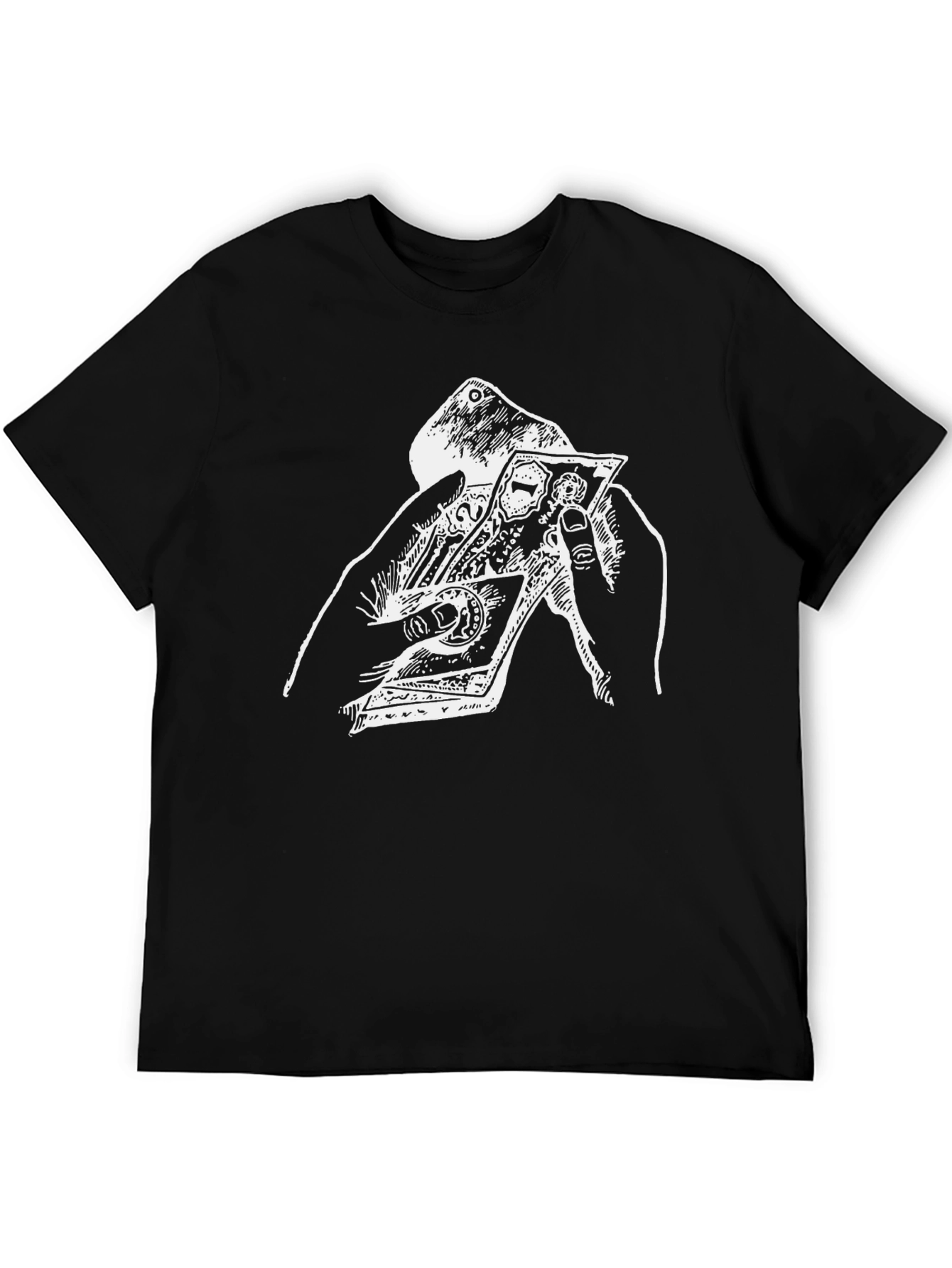Black T-Shirt with Graphic Print