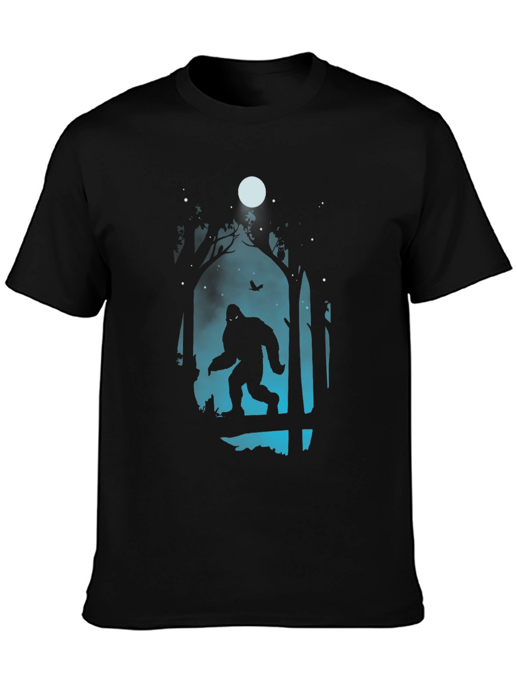 Bigfoot Silhouette Graphic Tee - Black