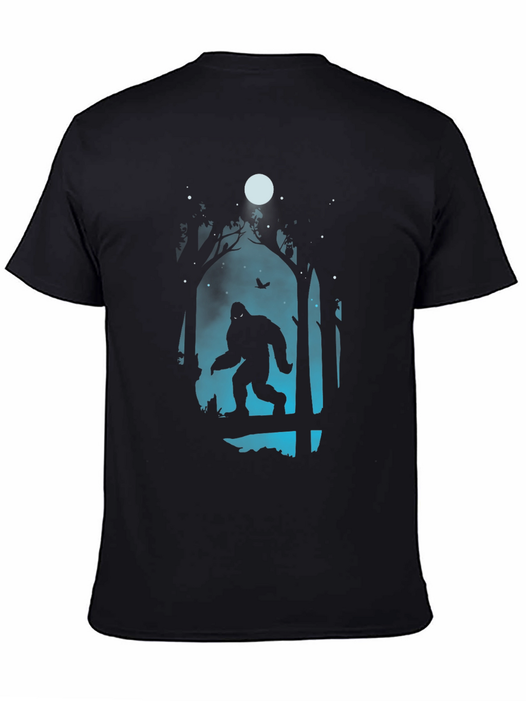 Bigfoot Silhouette Graphic Tee - Black