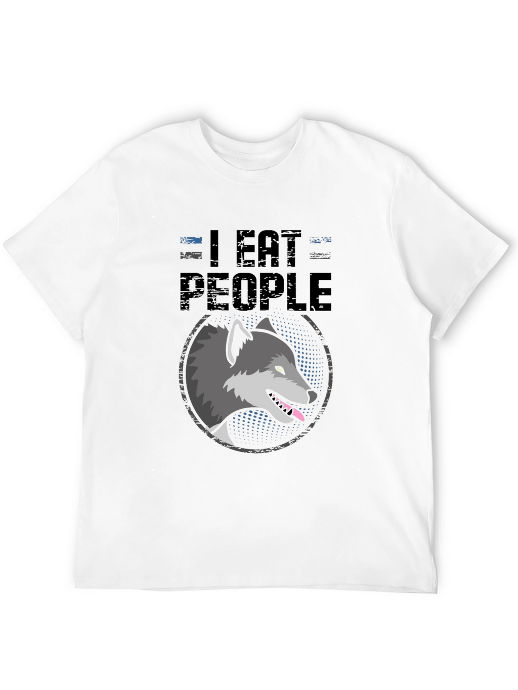 I Eat People Wolf Graphic T-Shirt