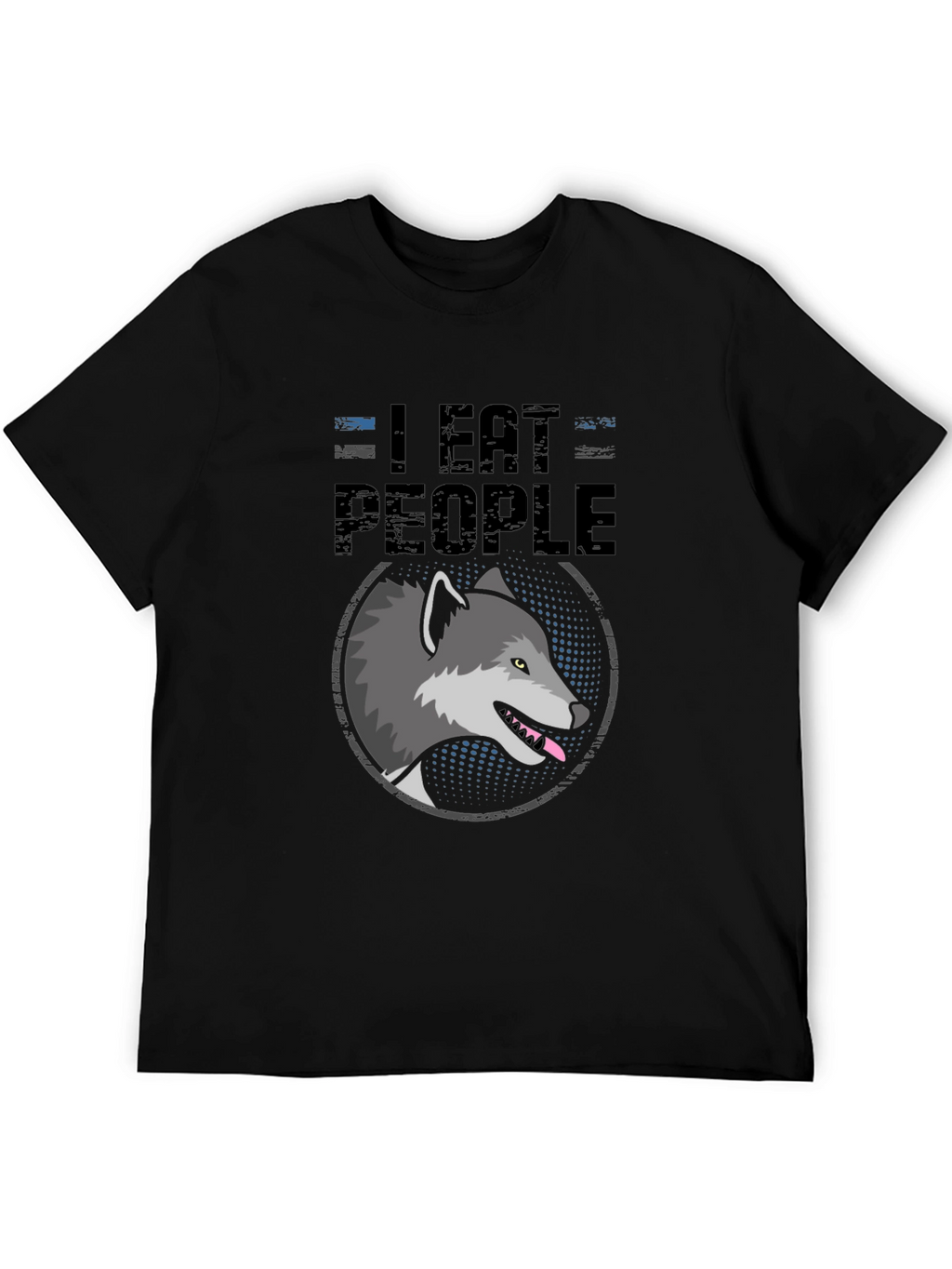 I Eat People Wolf Graphic T-Shirt