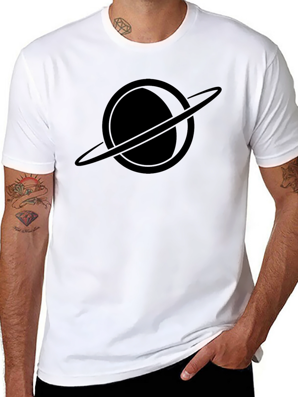Saturn Graphic T-Shirt - Space Planet Tee