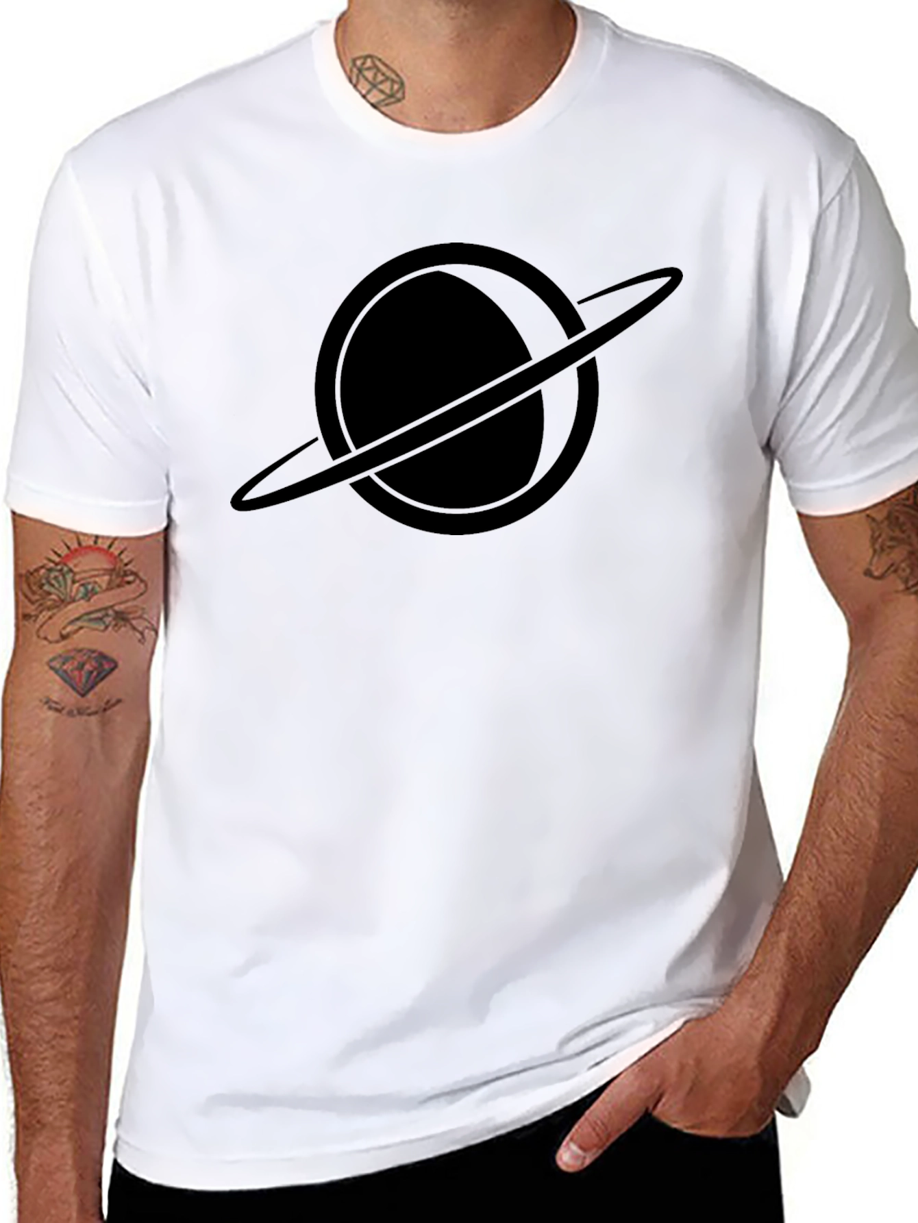Saturn Graphic T-Shirt - Space Planet Tee