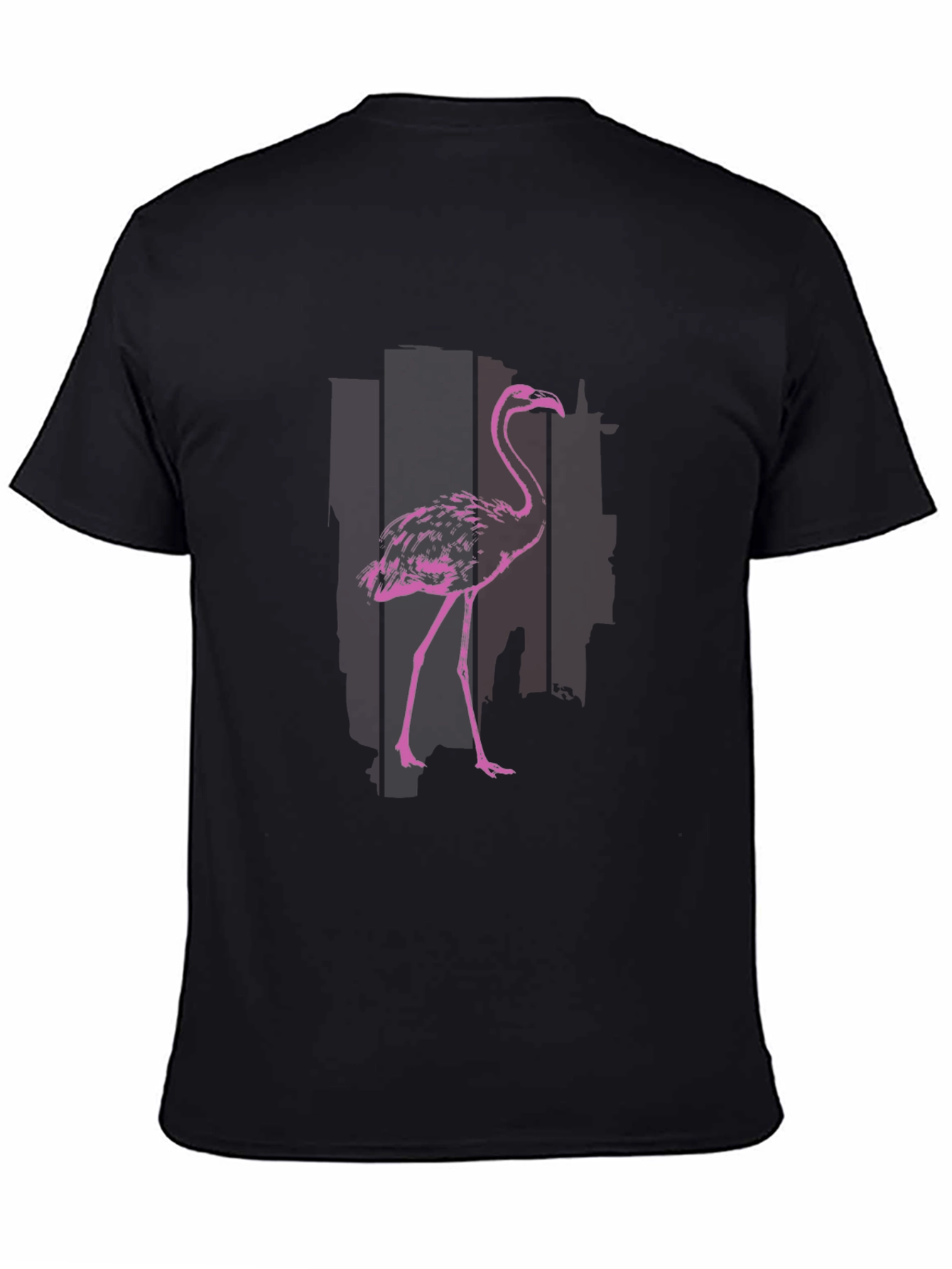 Flamingo Graphic T-Shirt - Black Cotton Blend