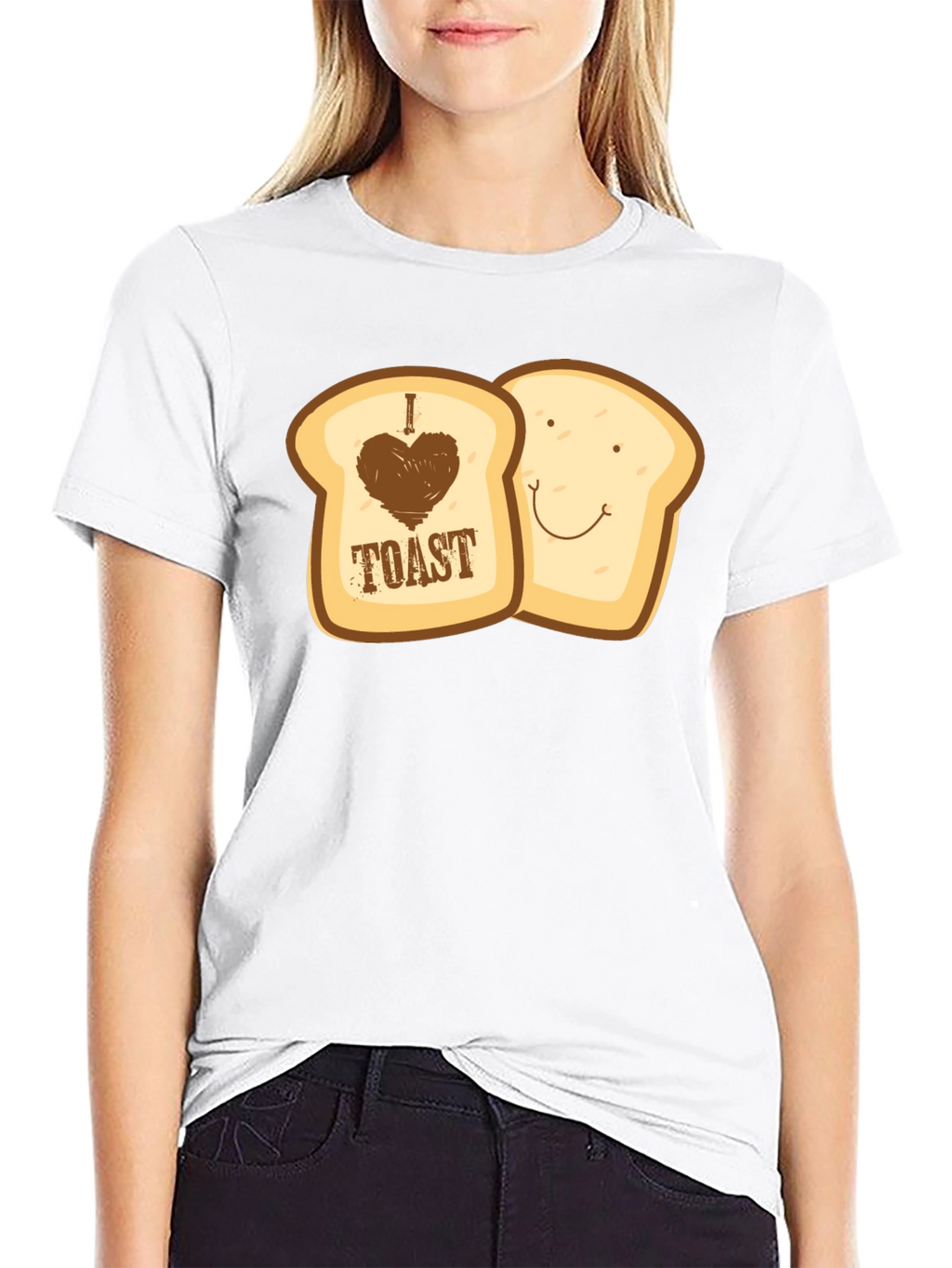 I Love Toast Graphic Novelty Tee