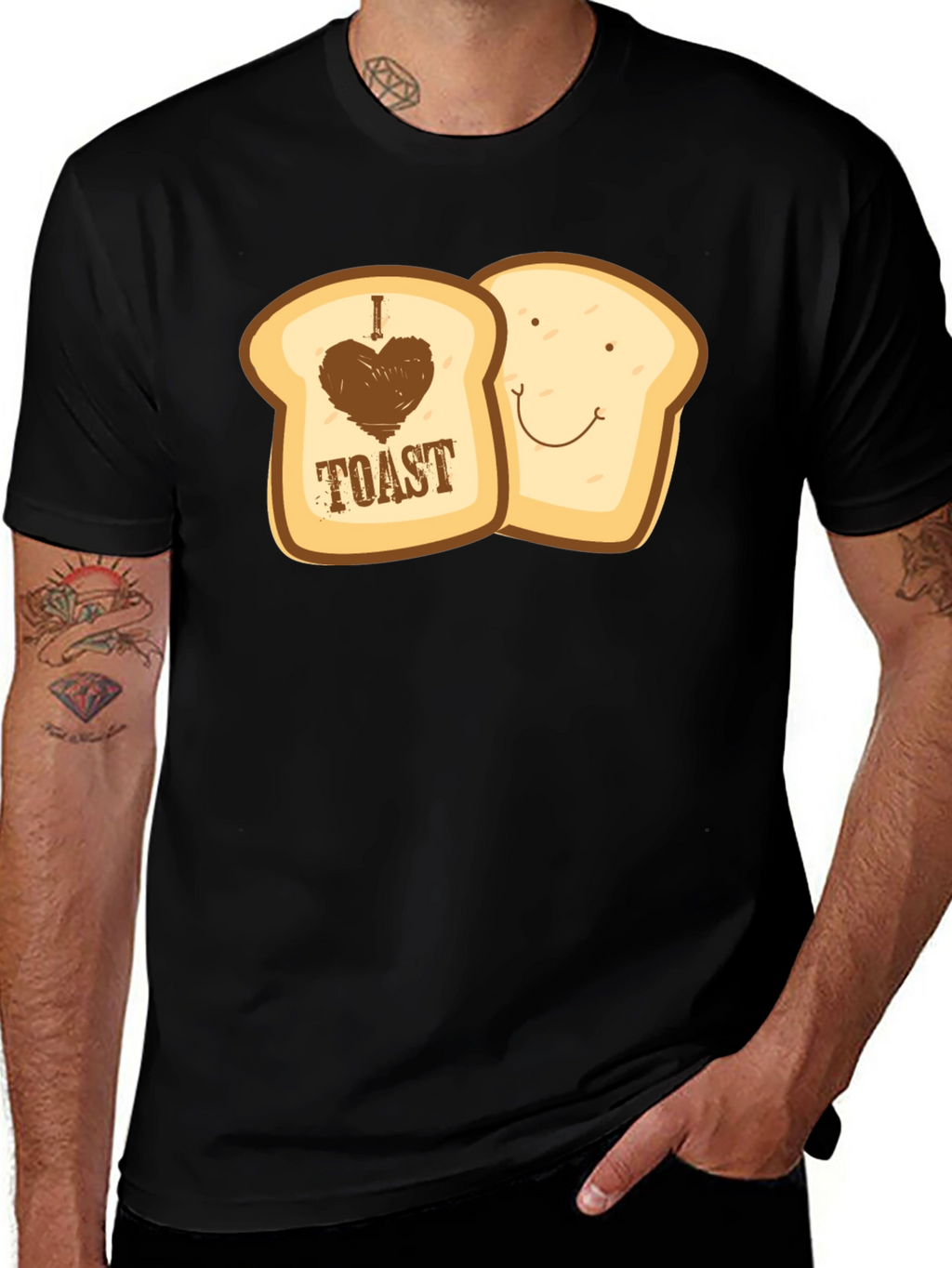 I Love Toast Graphic Novelty Tee