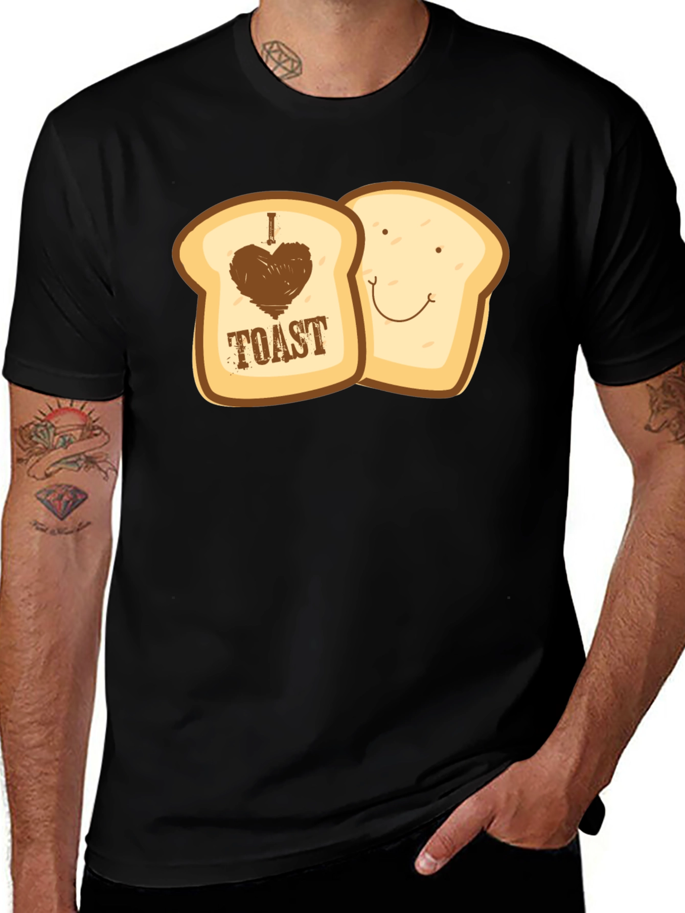 I Love Toast Graphic Novelty Tee