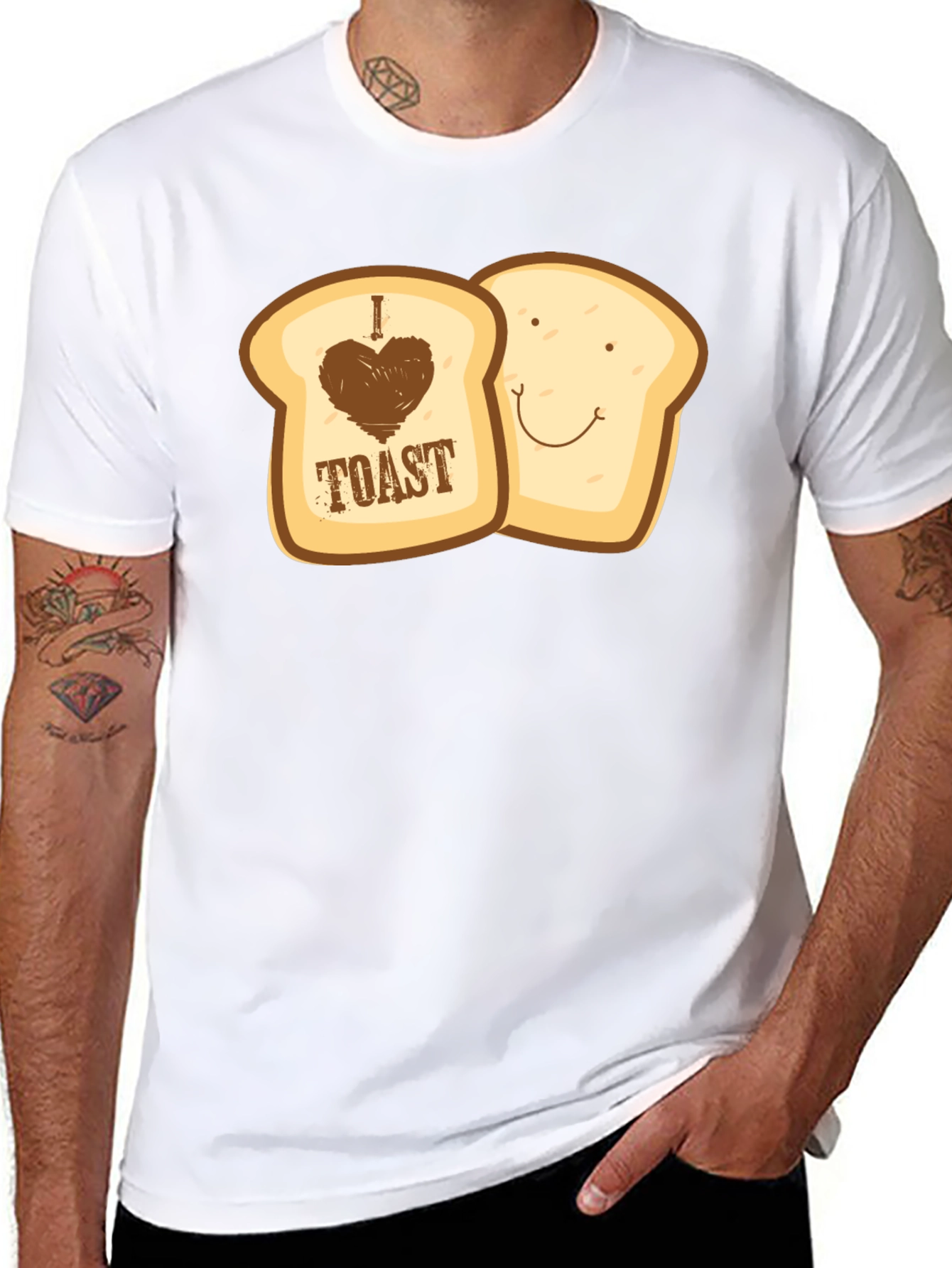 I Love Toast Graphic Novelty Tee
