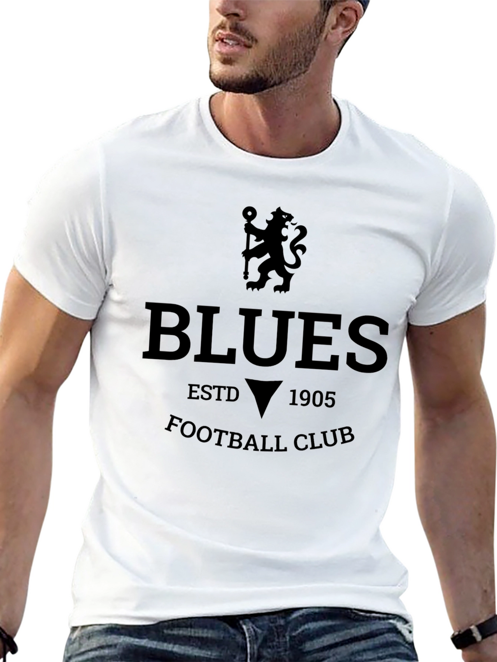 Blues Football Club Black T-Shirt