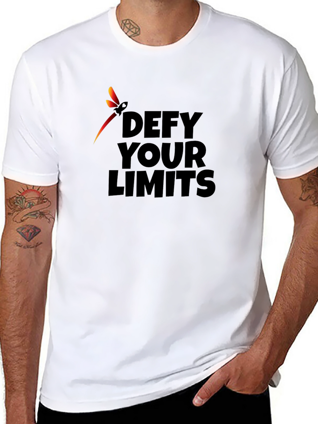Defy Your Limits Black Graphic Tee
