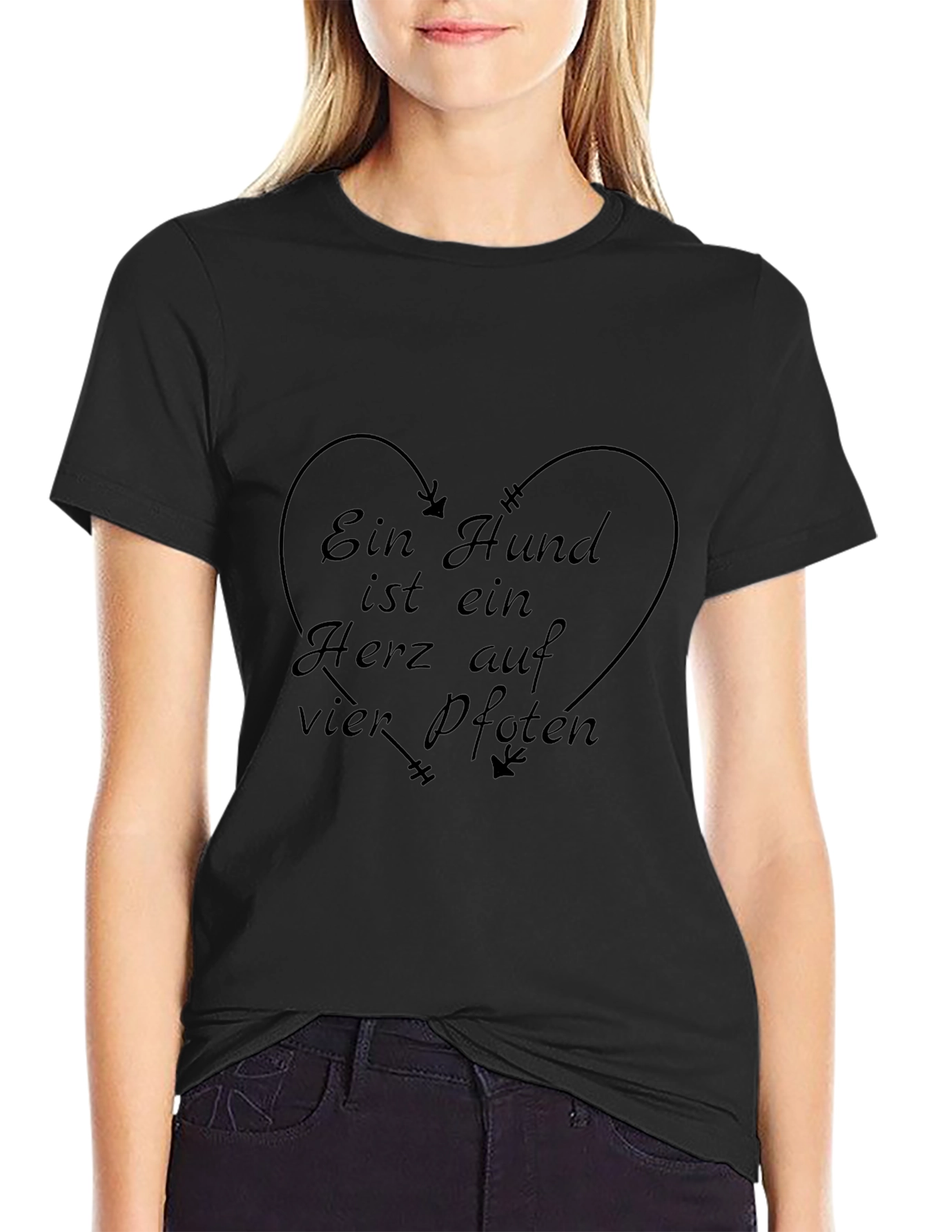 Dog Lover T-Shirt - Ein Hund ist ein Herz auf vier Pfoten