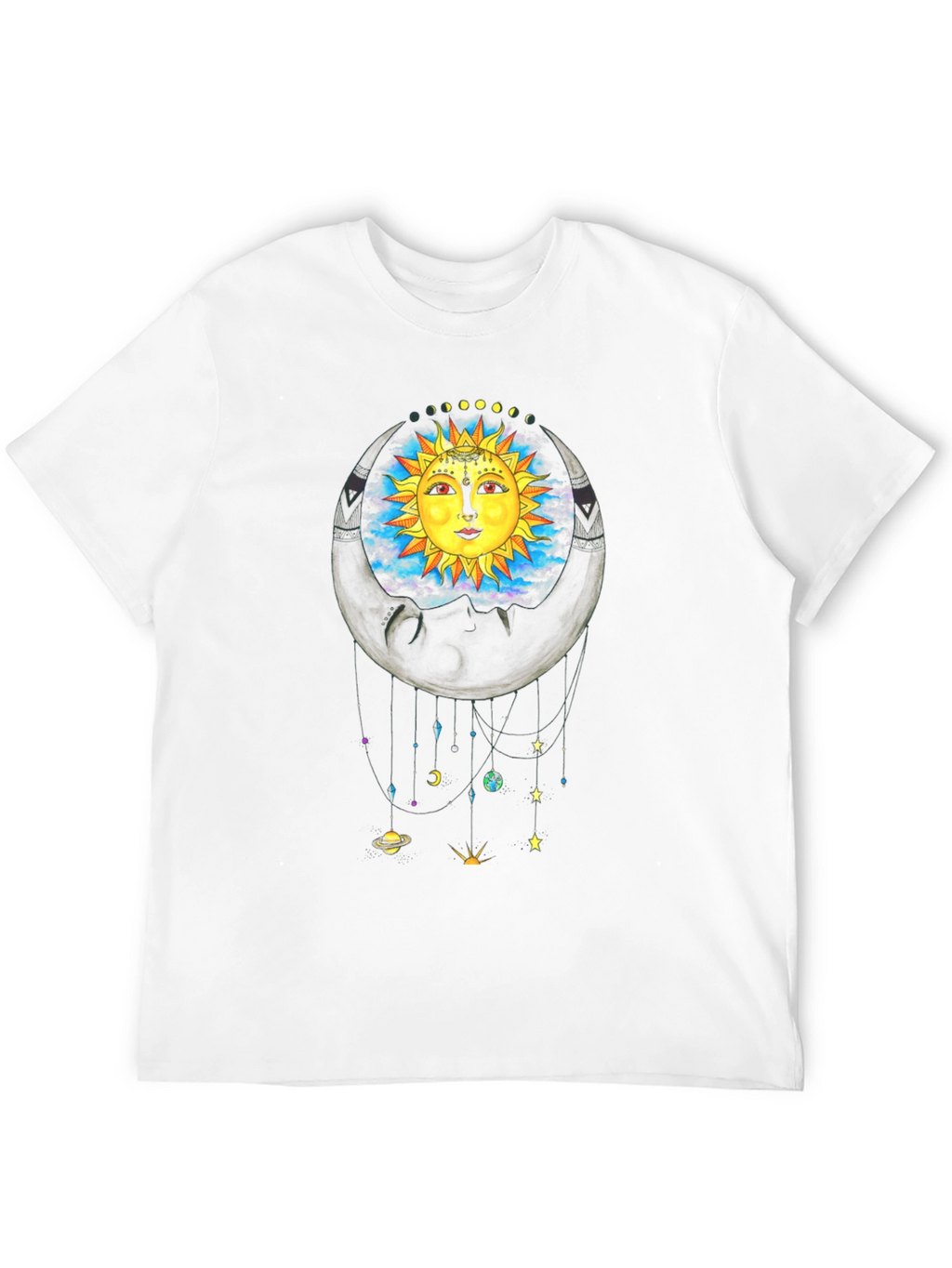 Celestial Sun & Moon Graphic T-Shirt - Unisex
