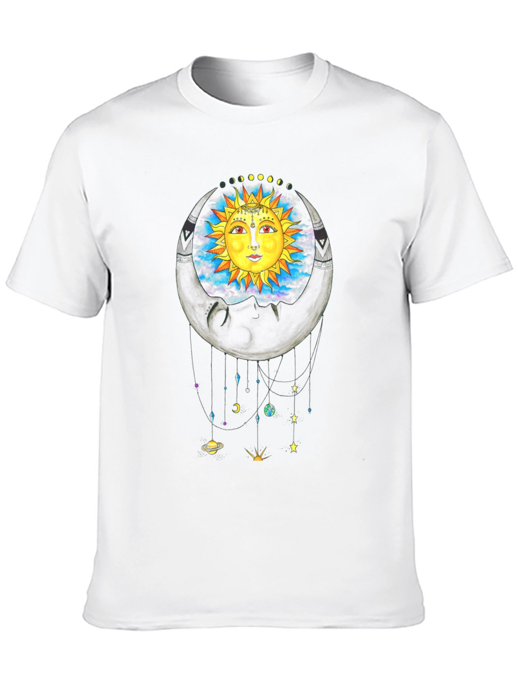 Celestial Sun & Moon Graphic T-Shirt - Unisex