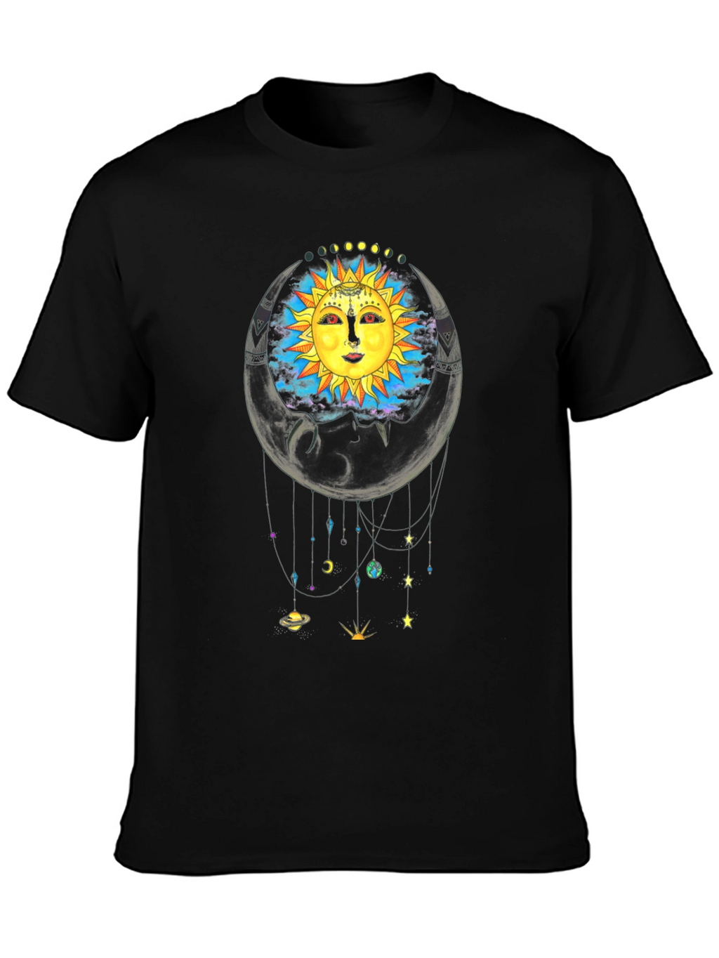 Celestial Sun & Moon Graphic T-Shirt - Unisex