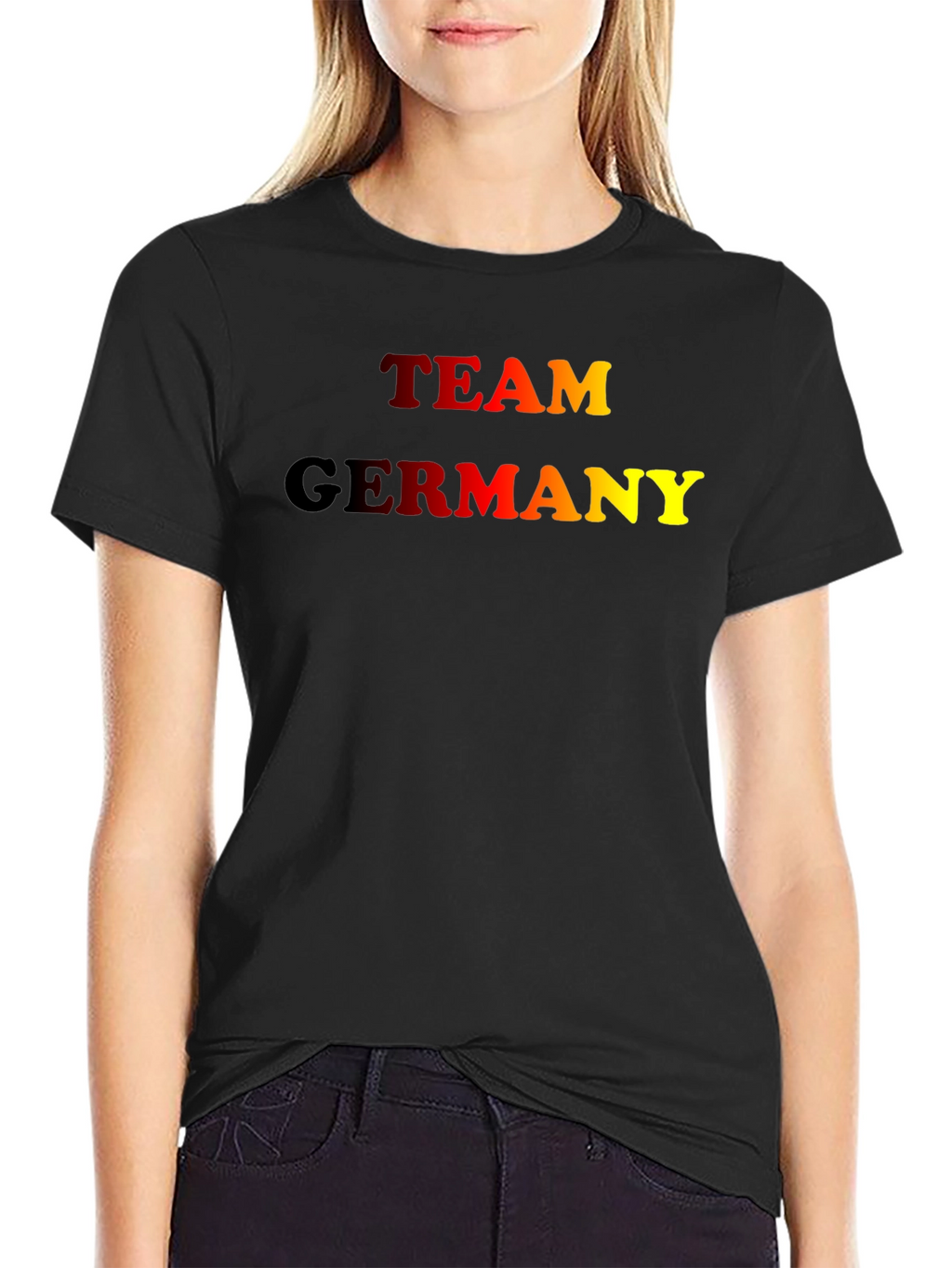 Team Germany Graphic Tee - Black Cotton T-Shirt