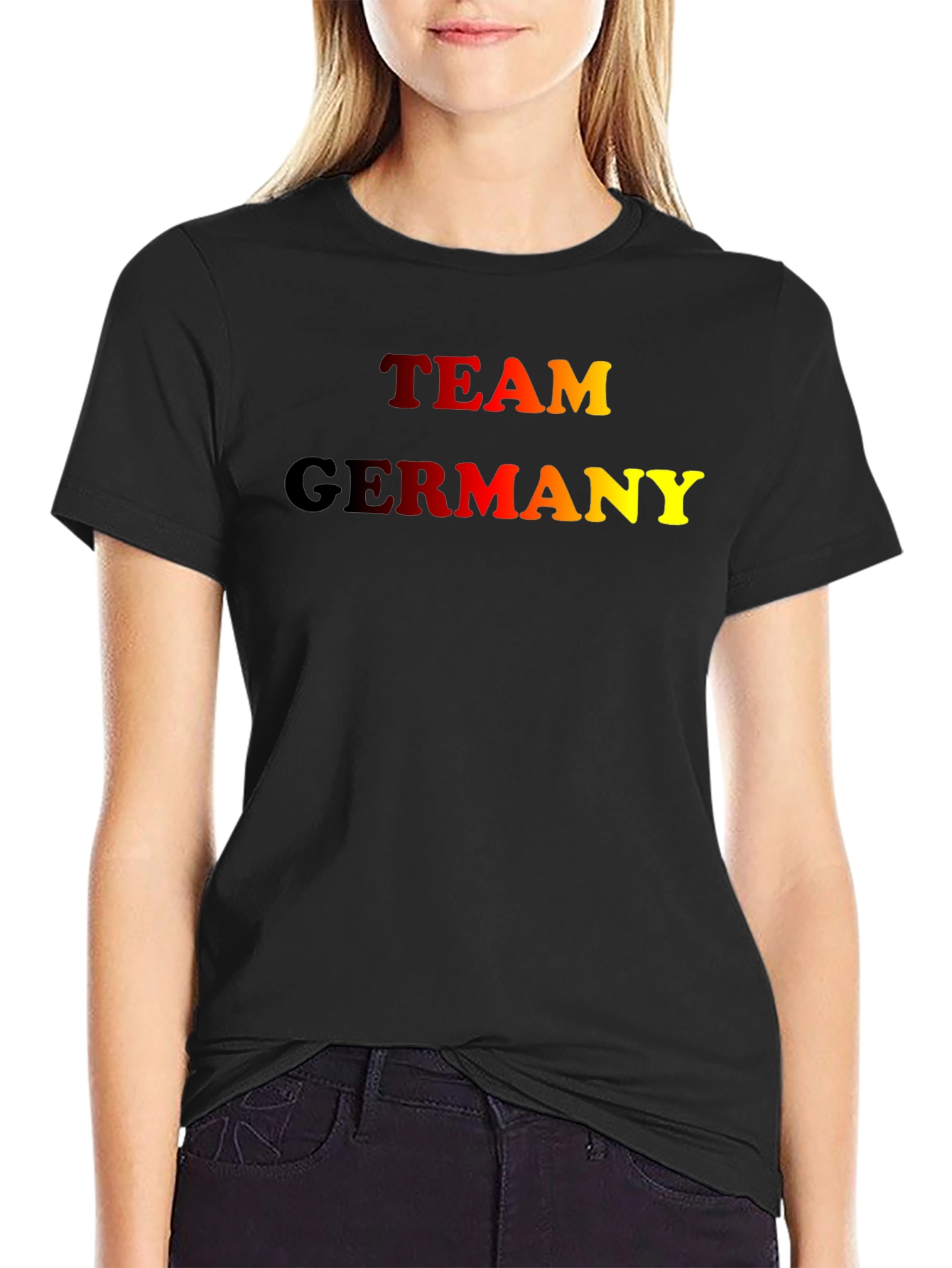 Team Germany Graphic Tee - Black Cotton T-Shirt