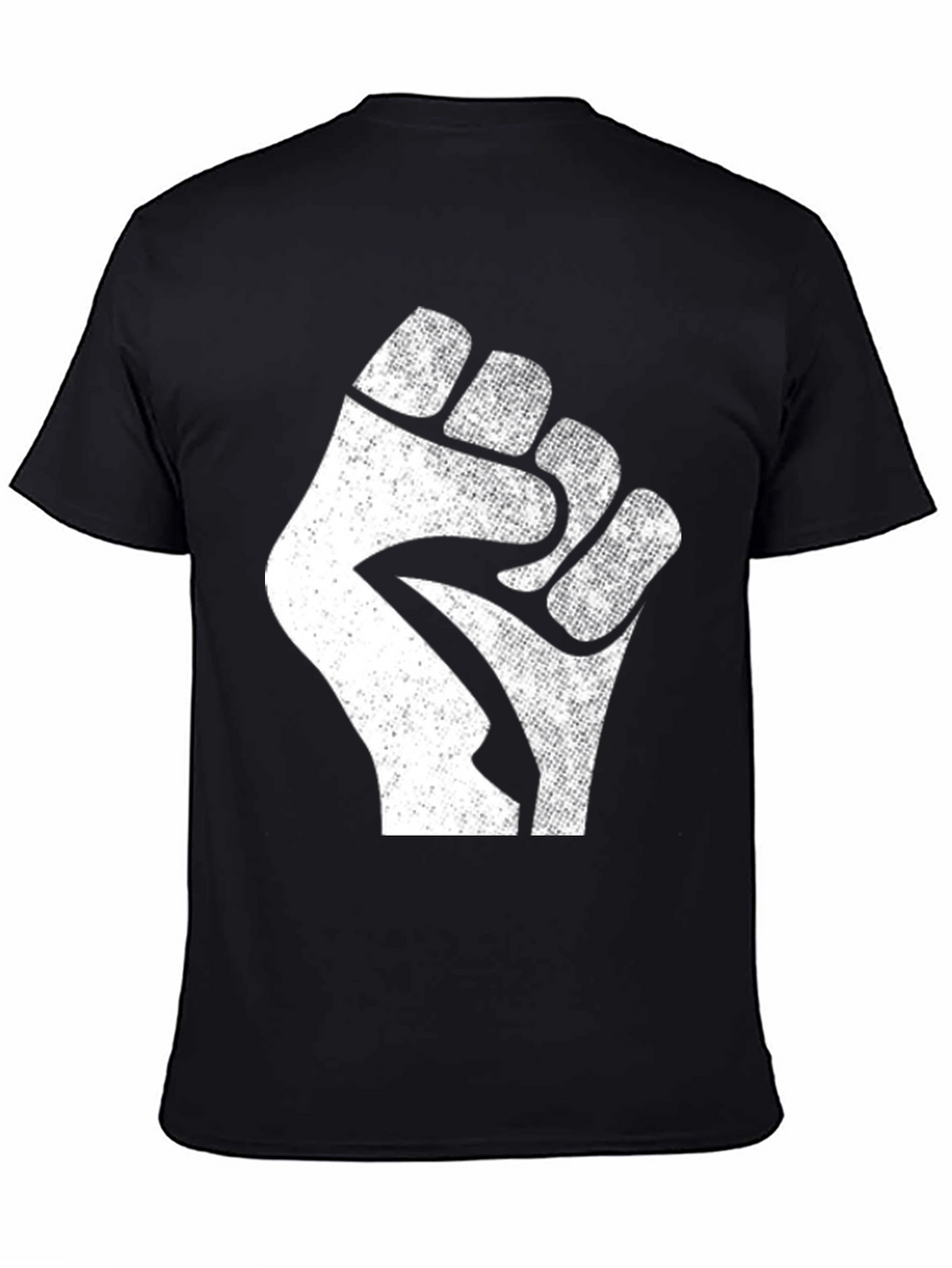 Black Power Fist T-Shirt - Distressed Graphic Tee