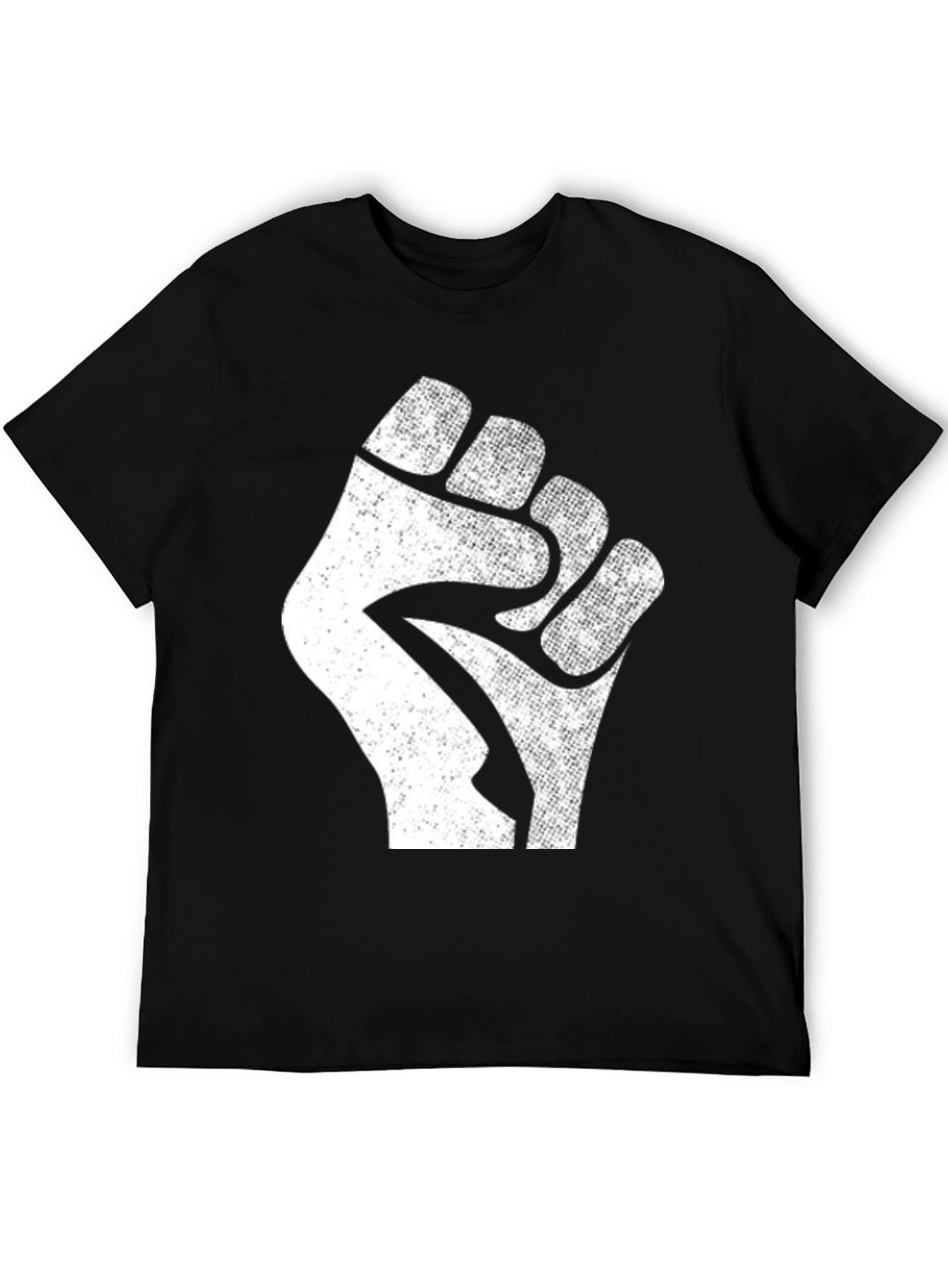 Black Power Fist T-Shirt - Distressed Graphic Tee