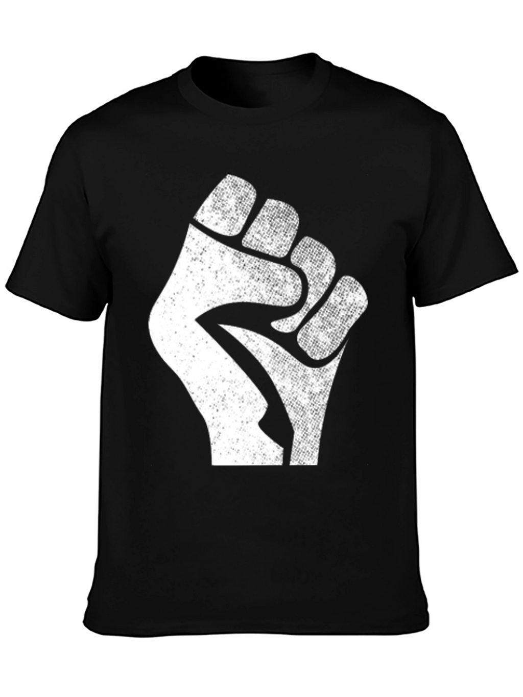 Black Power Fist T-Shirt - Distressed Graphic Tee