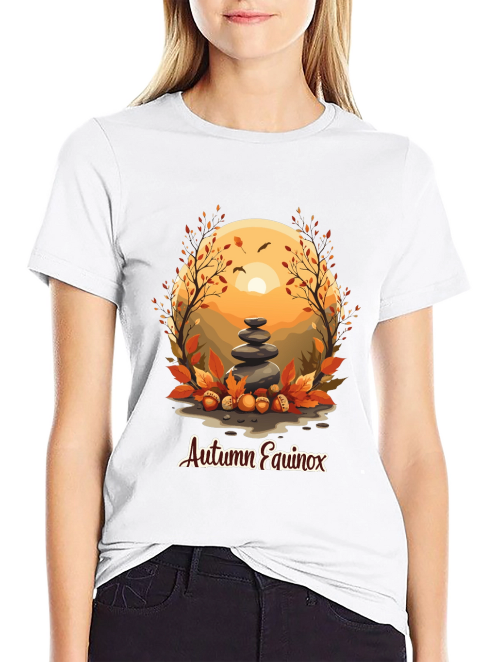 Autumn Equinox T-Shirt - Nature Inspired Design