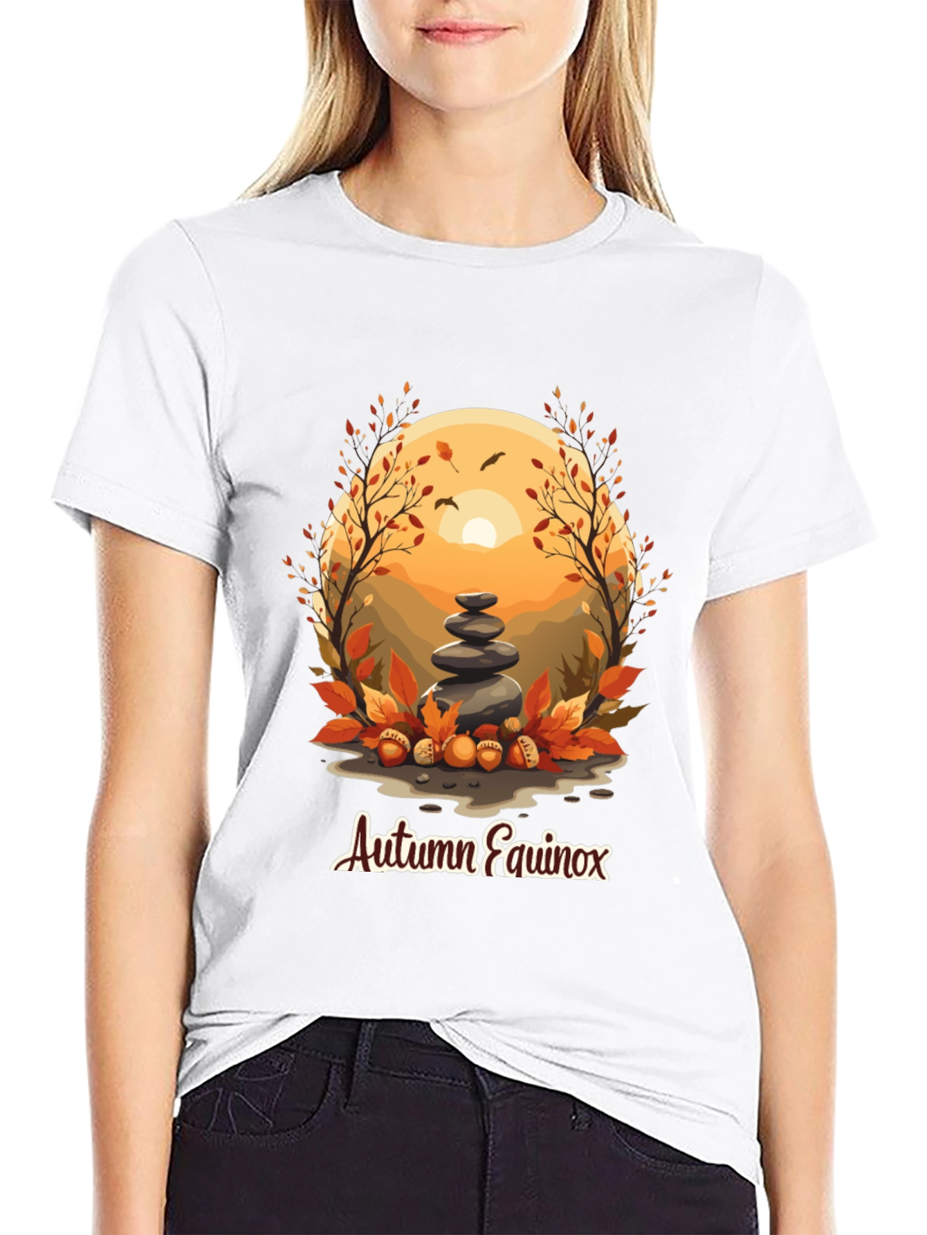 Autumn Equinox T-Shirt - Nature Inspired Design