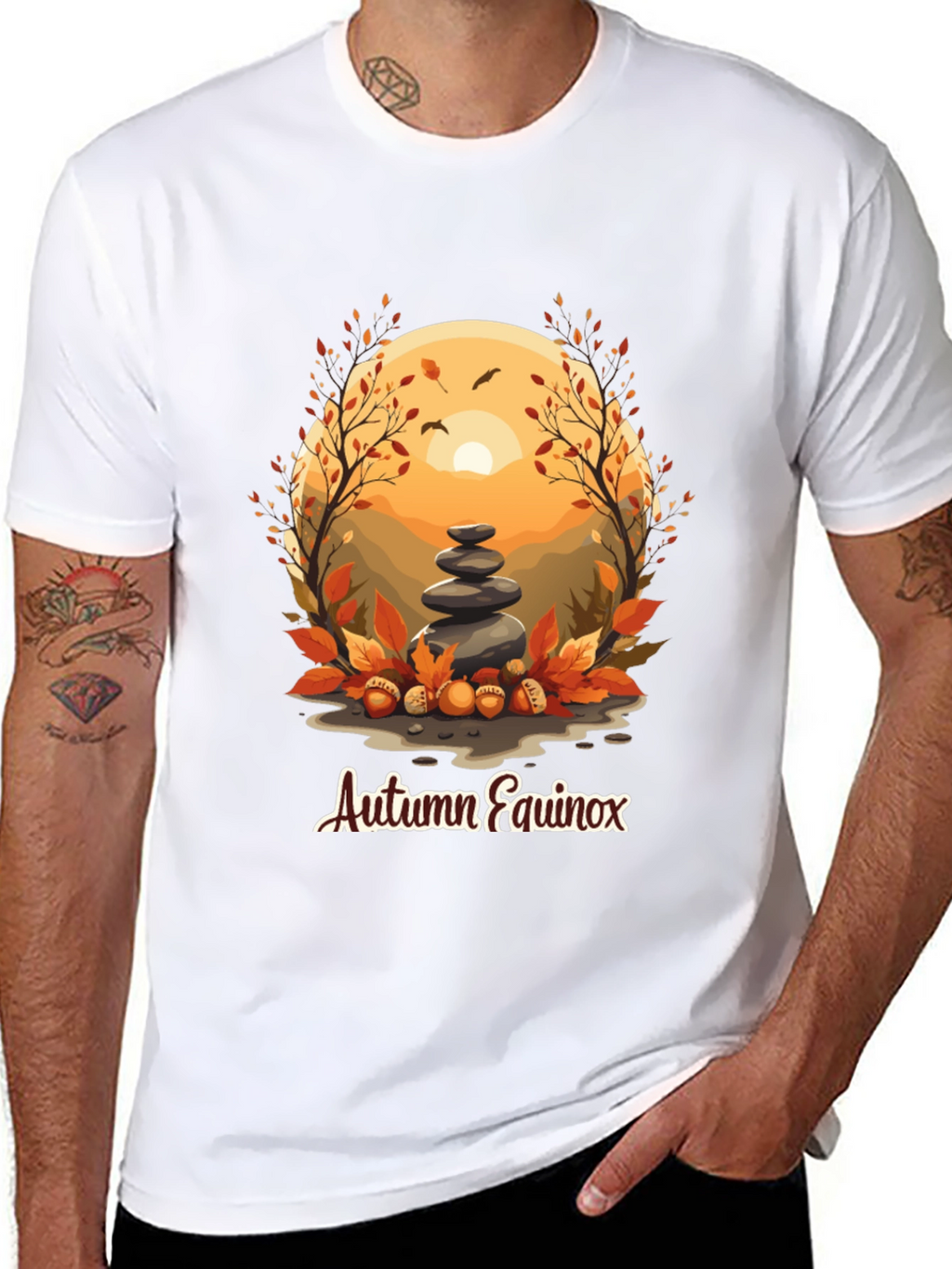 Autumn Equinox T-Shirt - Nature Inspired Design