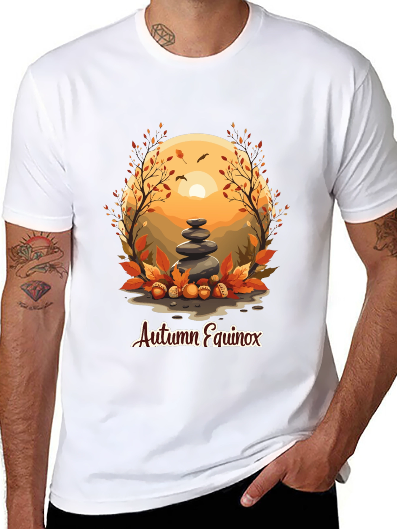 Autumn Equinox T-Shirt - Nature Inspired Design