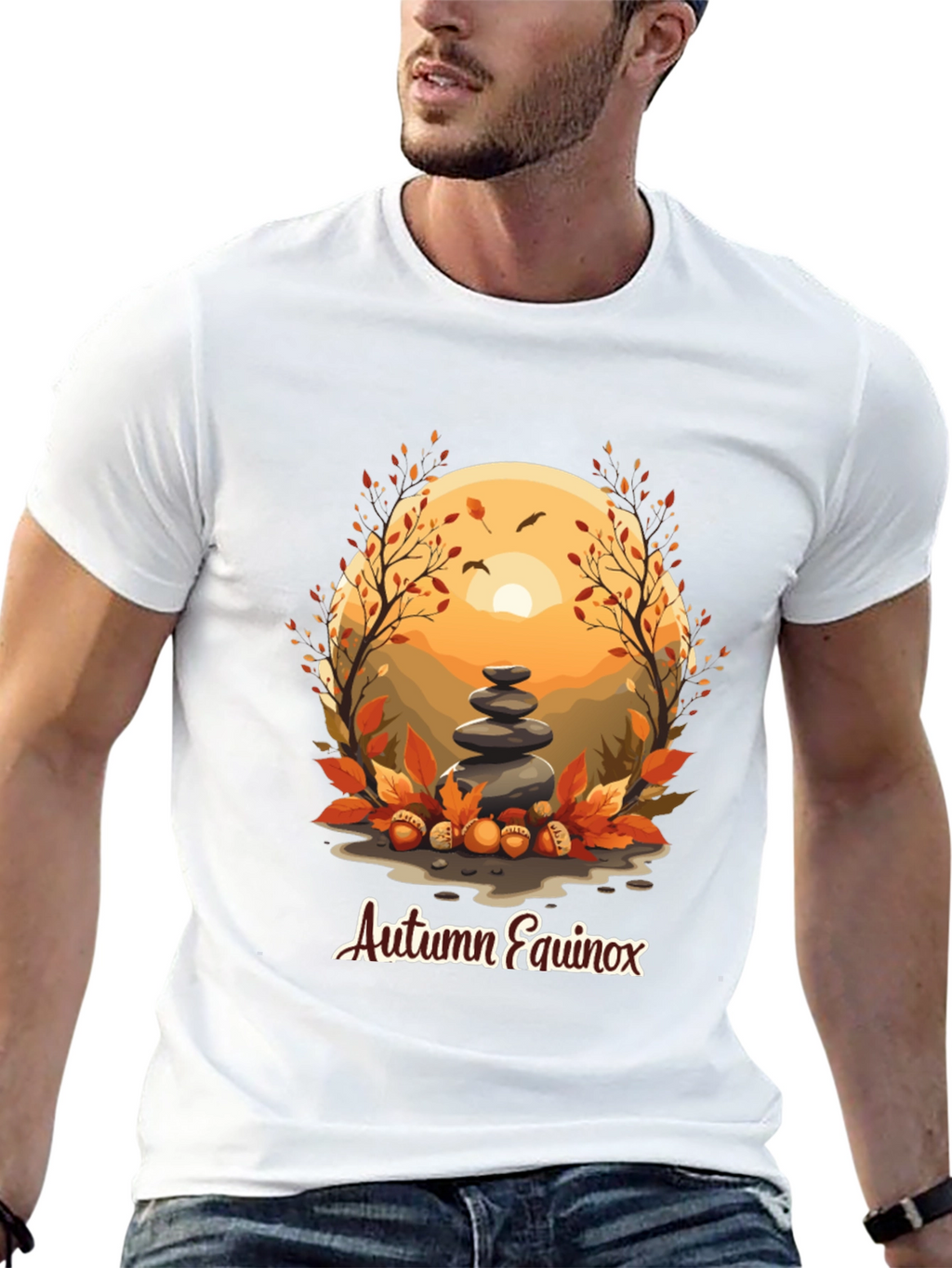 Autumn Equinox T-Shirt - Nature Inspired Design