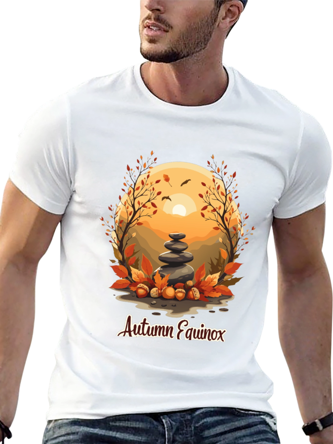 Autumn Equinox T-Shirt - Nature Inspired Design