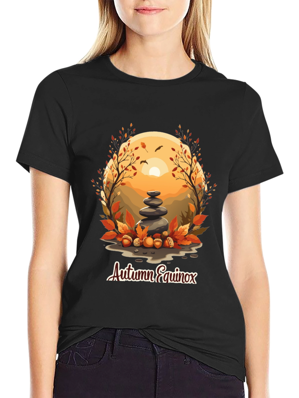 Autumn Equinox T-Shirt - Nature Inspired Design