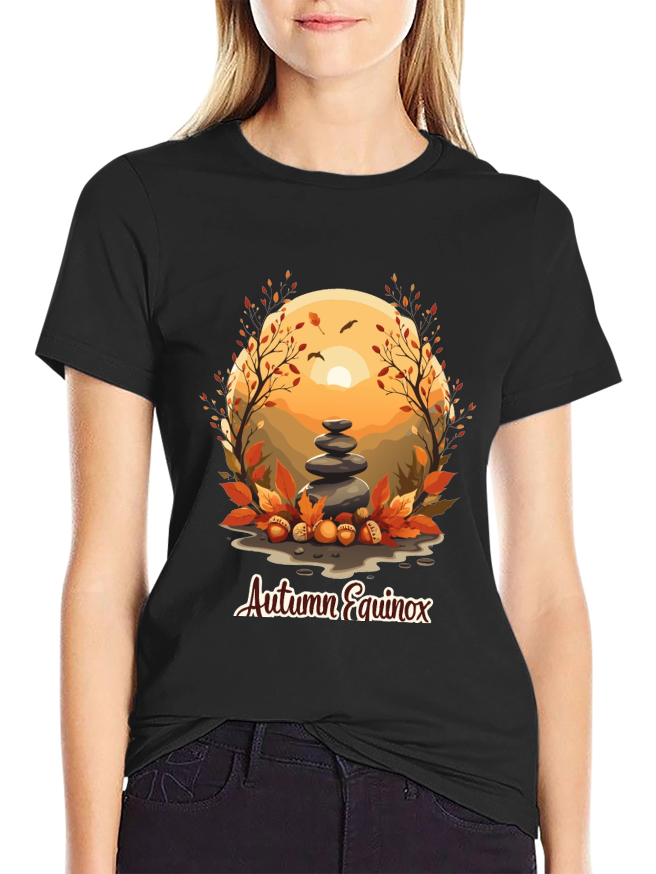 Autumn Equinox T-Shirt - Nature Inspired Design