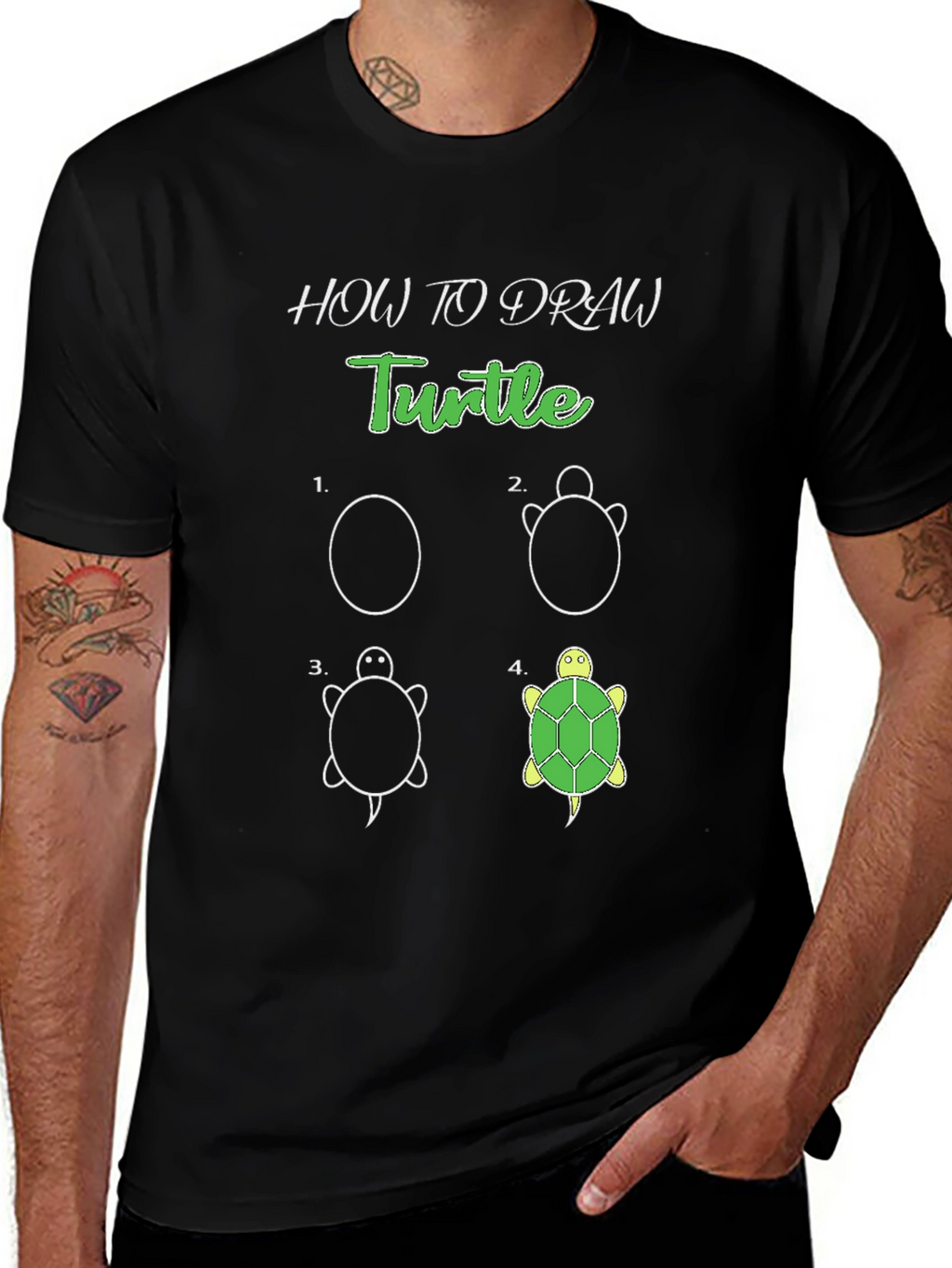 How to Draw a Turtle T-Shirt
