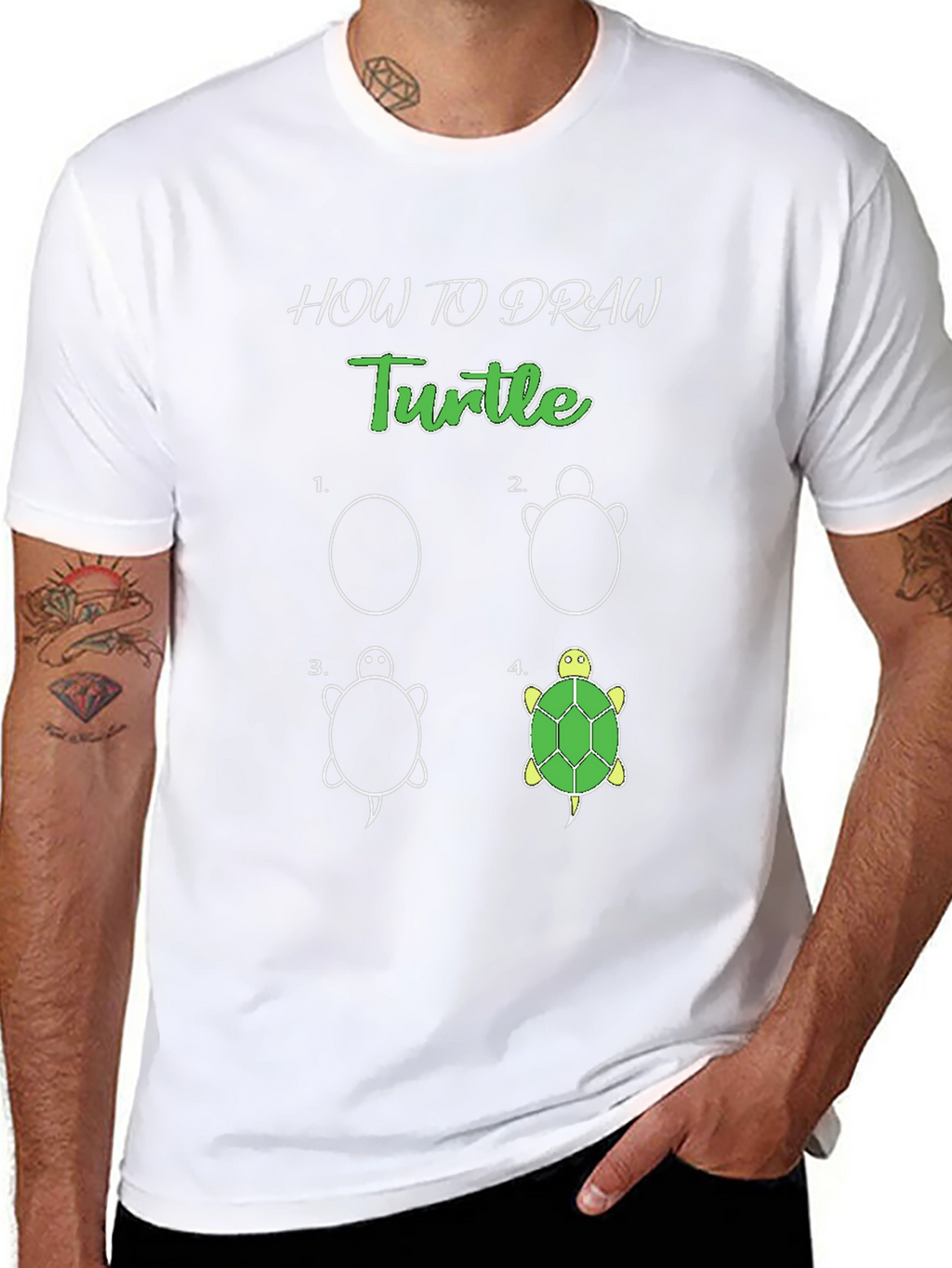 How to Draw a Turtle T-Shirt